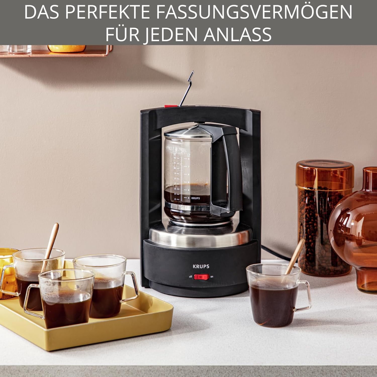 Krups Filterkaffeemaschine »KM4689   T8« 1 l Kaffeekanne Permanentfilter mit Druckbrühsystem