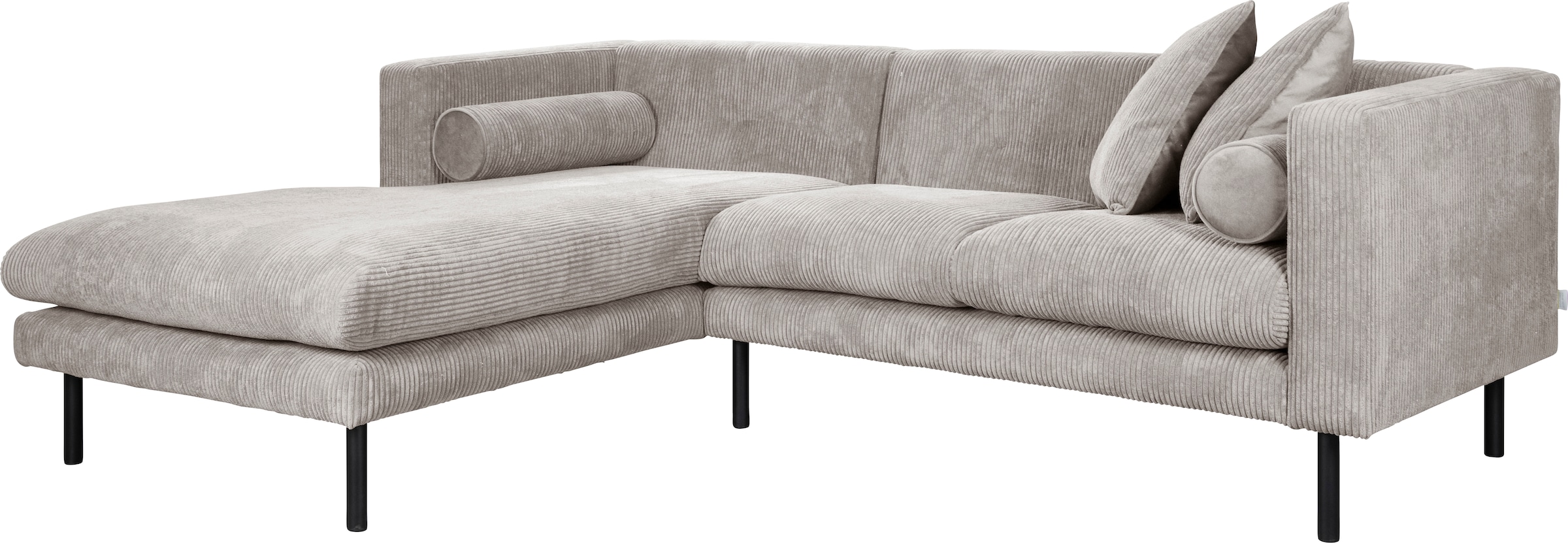 Home affaire Ecksofa »Lillibeth L-Form Designsofa, Maße B/T/H: 240/173/83 cm«, Zierkissen als Wendekissen, in Samtoptik oder Cord