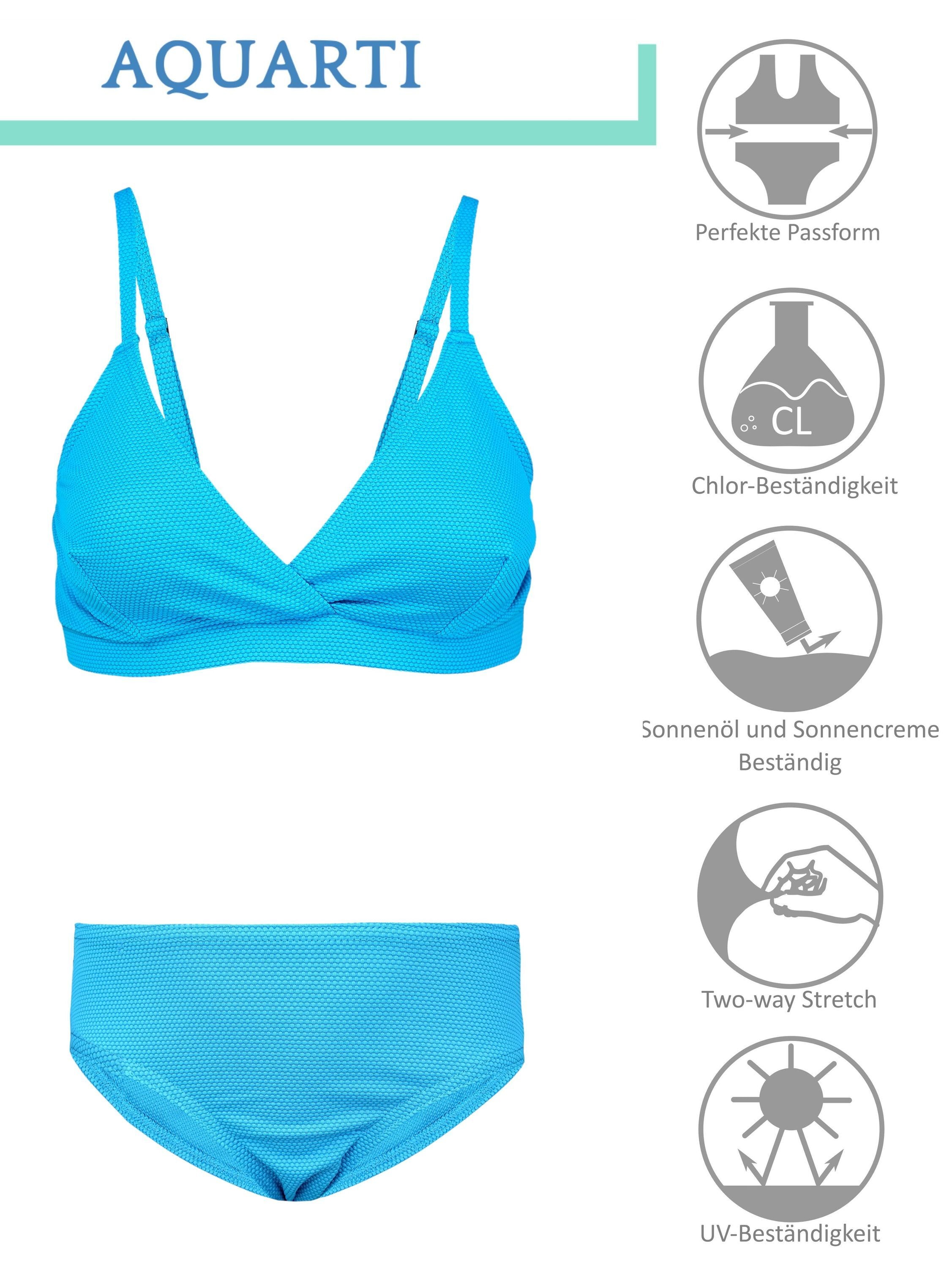 AQUARTI Bustier-Bikini »Badeanzug Mädchen Bikini Set Zweiteilig Bikinislip Bustier«