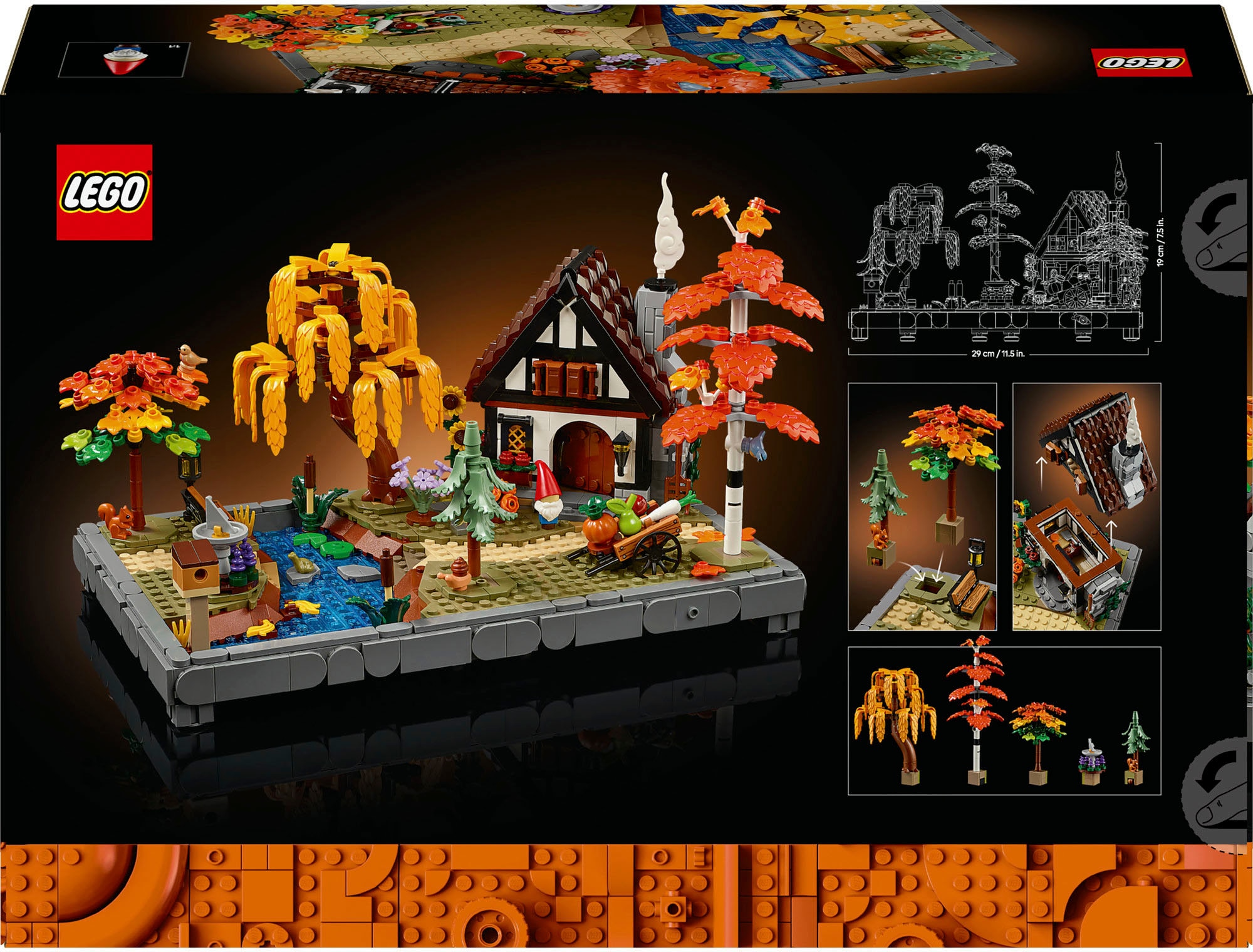 LEGO® Konstruktionsspielsteine »Herbstlicher Landhausgarten (11372), LEGO Icons« Made in Europe