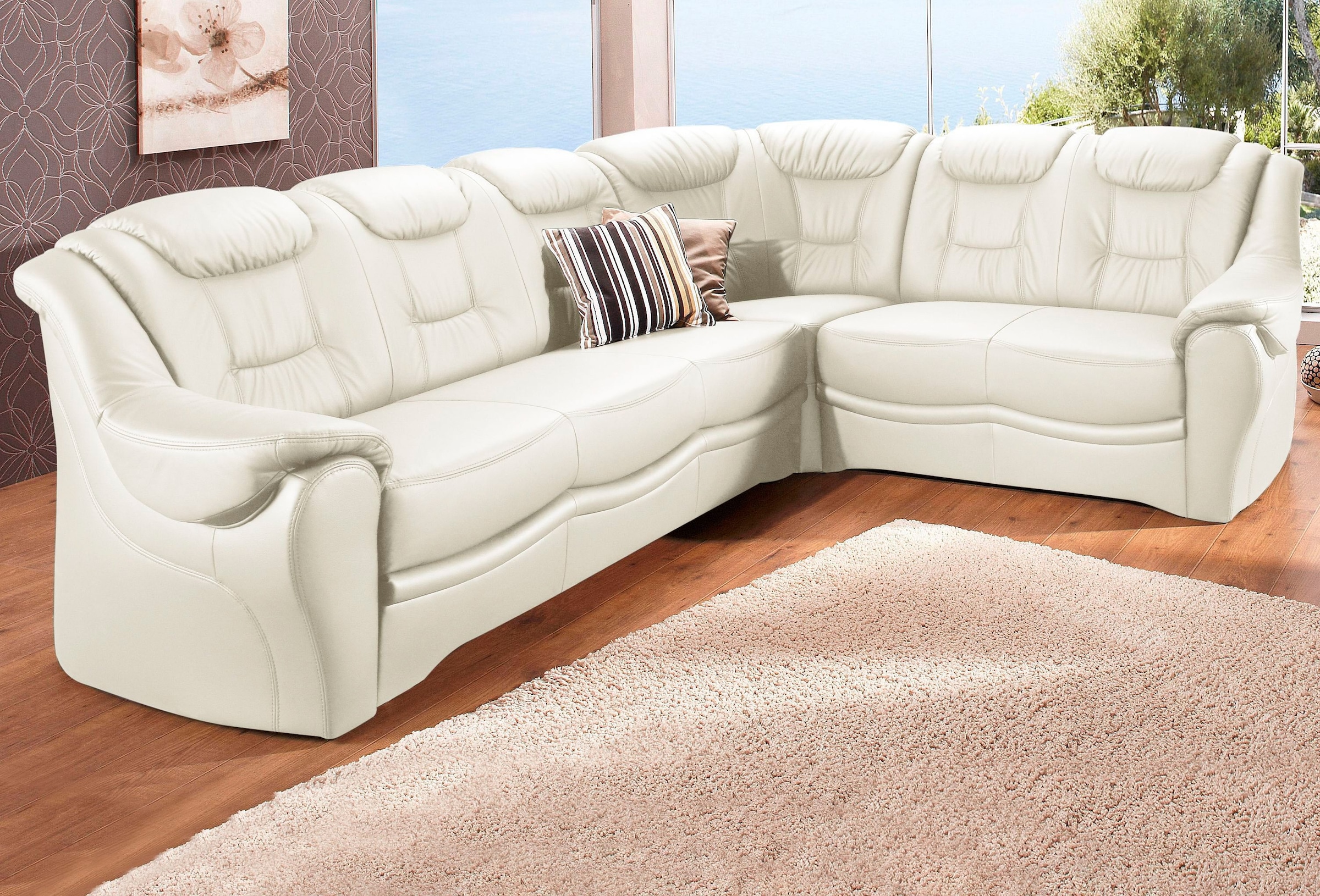 sit&more Ecksofa »Bellevue L-Form«, wahlweise mit Bettfunktion