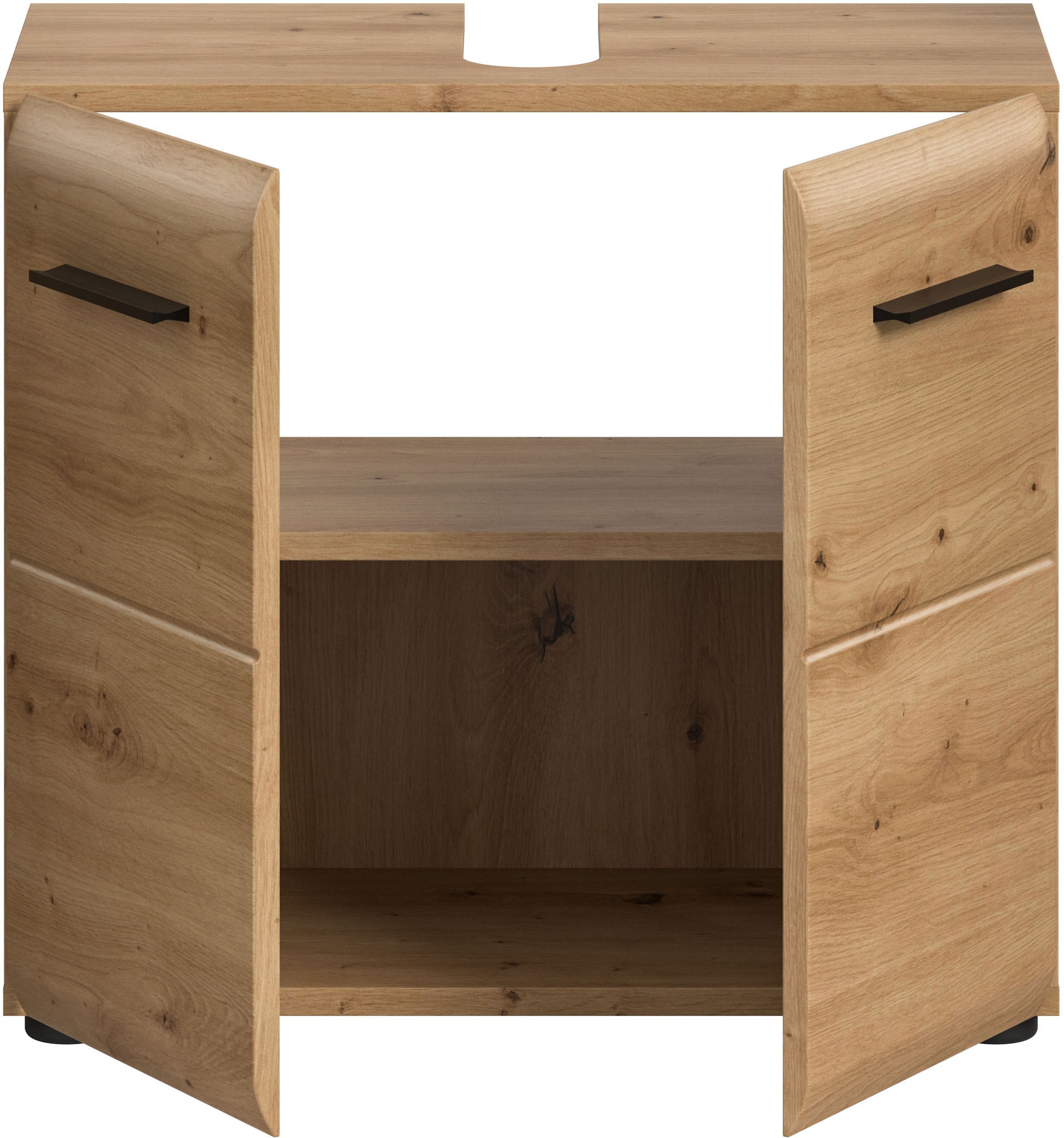INOSIGN Waschbeckenunterschrank »FLORENZ, TOPSELLER!, Breite 60cm, 1 Einlegeboden, 2 Fächer«, (1 St., TOPSELLER!), mit Siphonausschnitt, Badmöbel, Badschrank, Schrank, Kommode, Bad