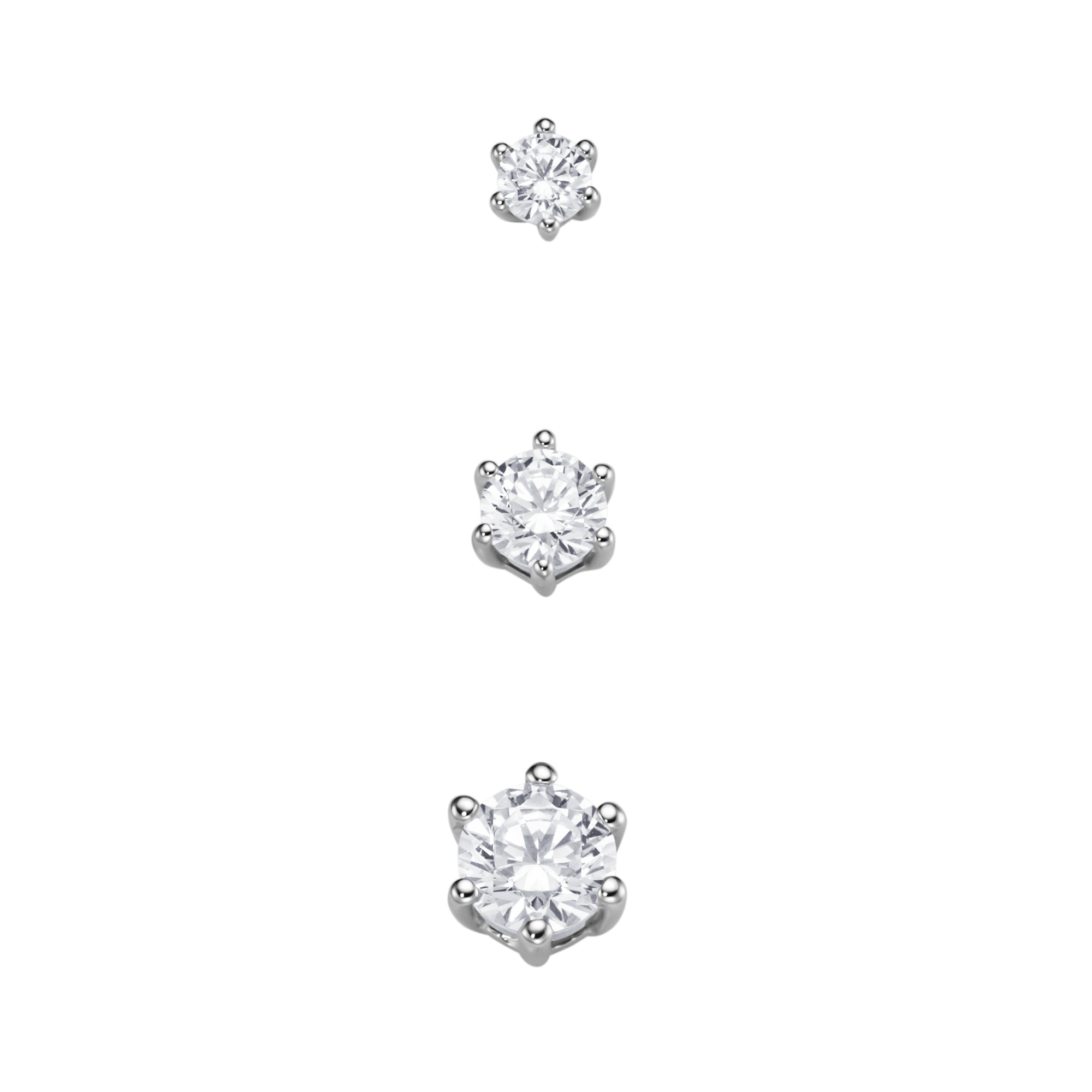 Smart Jewel Schmuckset »Schmuckset Single Ohrstecker 3-er Set mit Zirkonia, Silber 925« ()