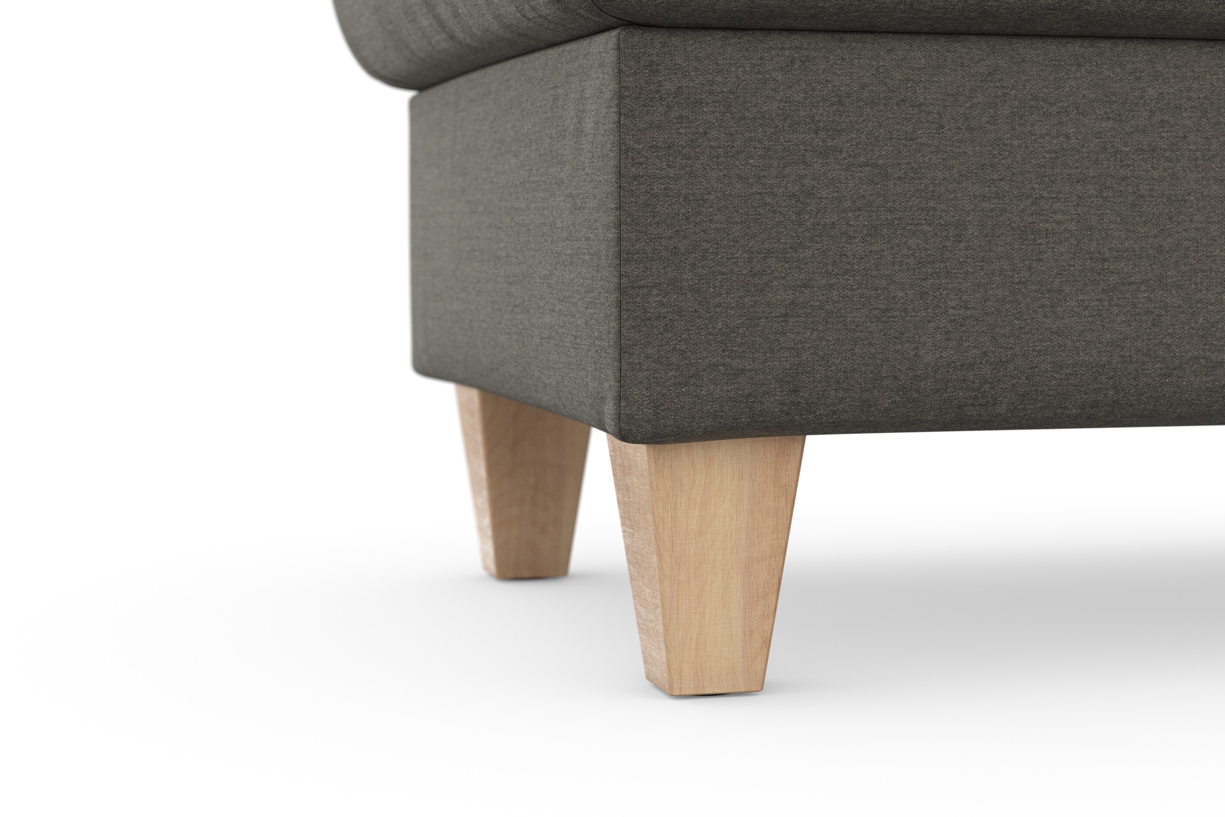 sit&more Stauraumhocker »Farö«, mit Stauraum und Federkern und naturfarbenen Füßen
