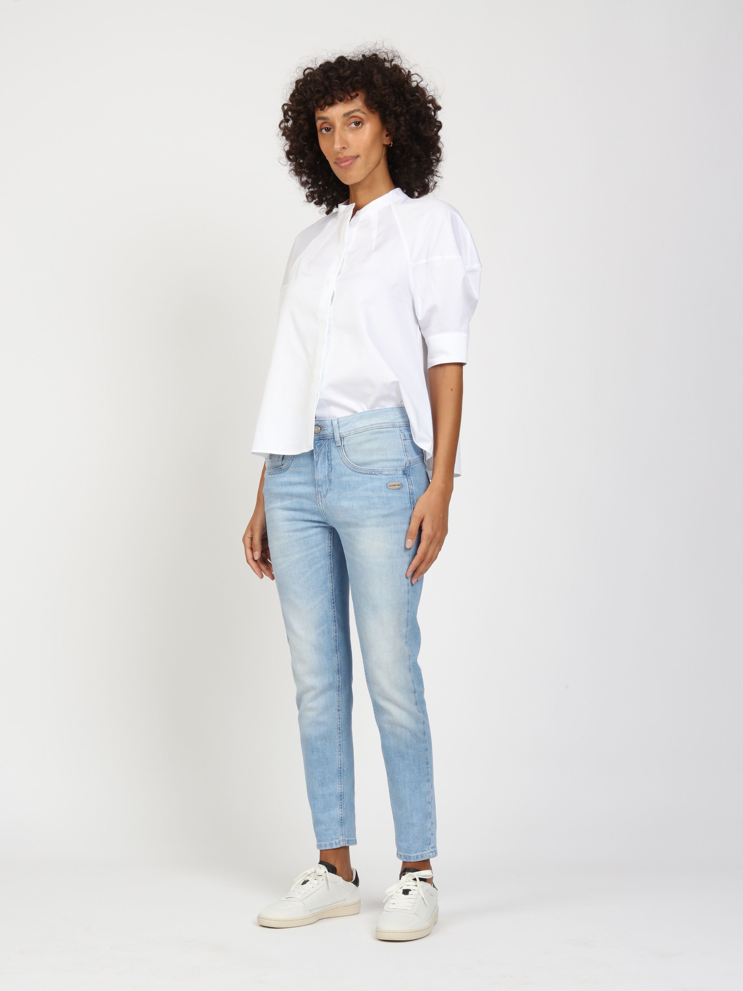 GANG 5-Pocket-Hose »94AMELIE CROPPED«  mit doppelter Passe und doppelter, rechter Gesäßtasche