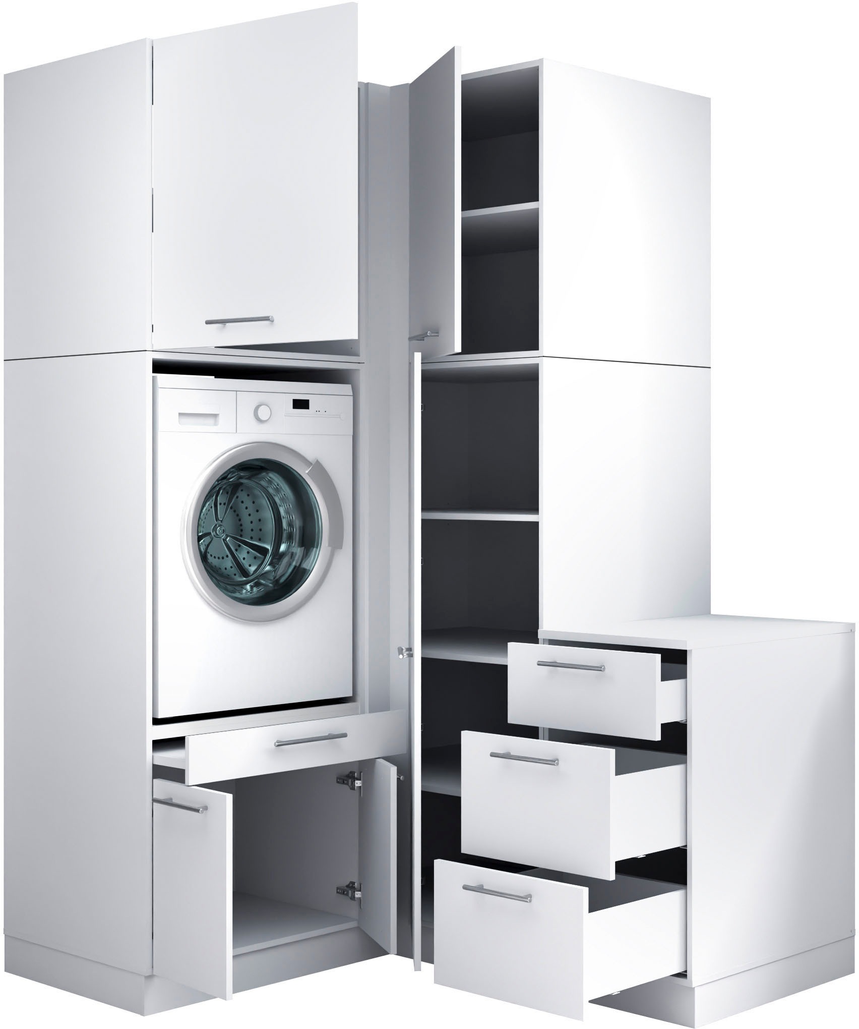 Laundreezy Mehrzweckschrank-Set »Laundreezy, 5-tlg. Mehrzweckschrank-Set B/H/T 150/238/68 cm« 5 Stk. tlg.