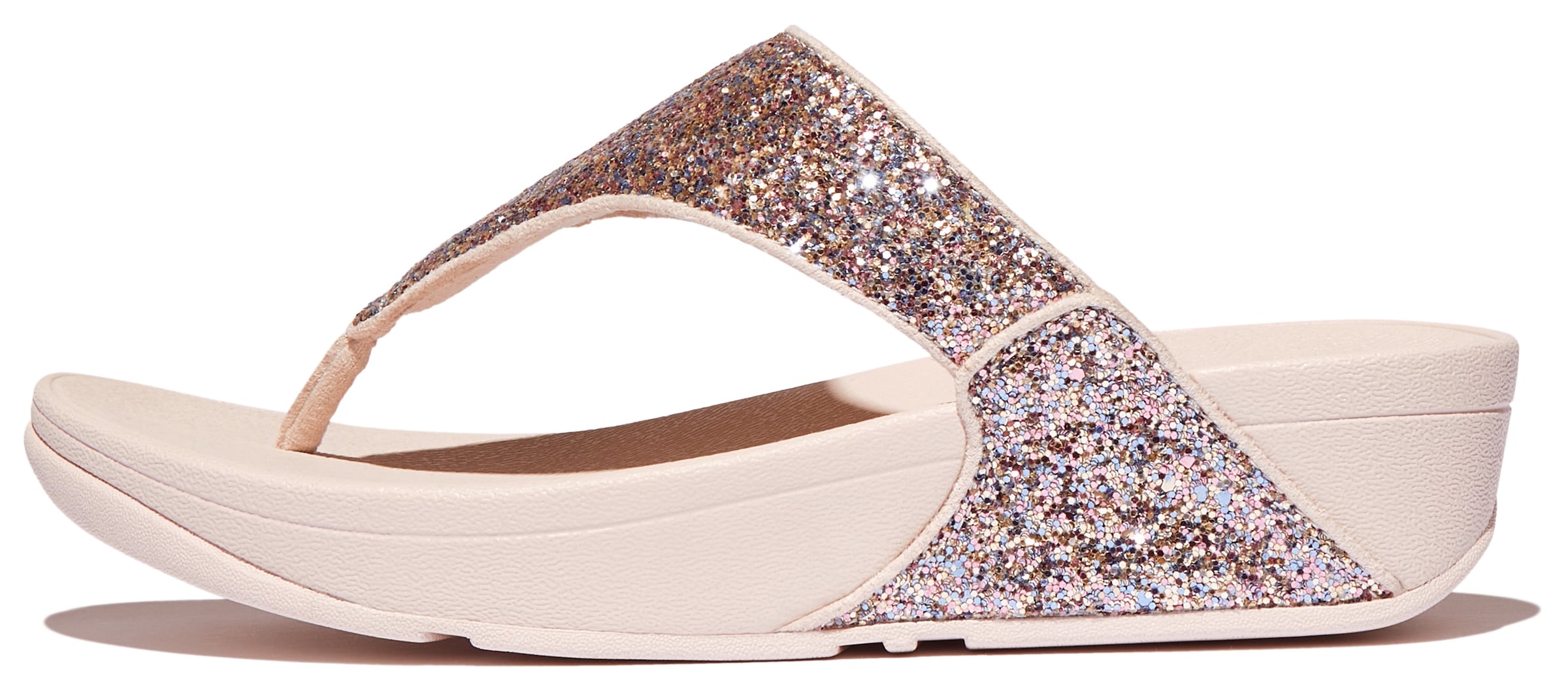 Fitflop Zehentrenner »LULU MULTI-TONAL GLITTER TOE«, Badeschuh, Slides, Sandale mit Glitter