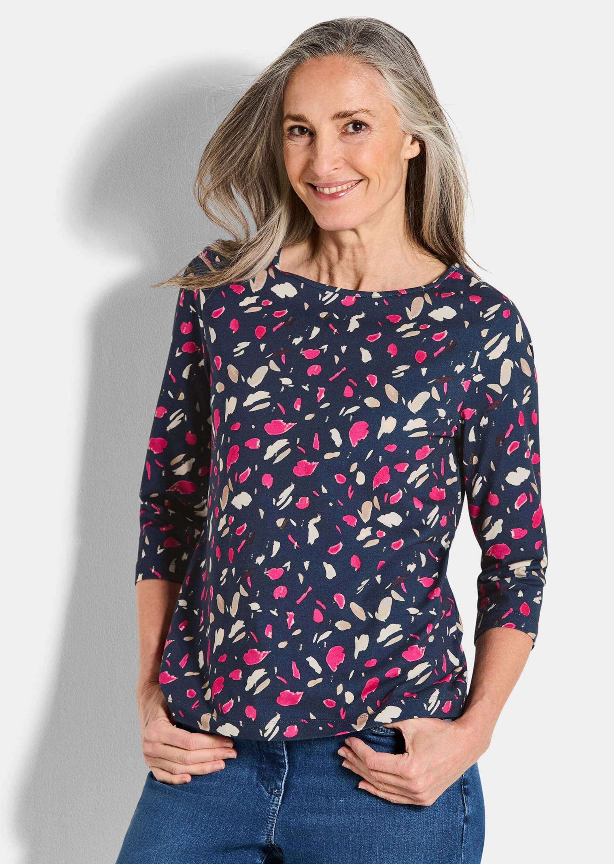 GOLDNER Kurzarmshirt »Kurzgröße Bequemes Shirt aus Baumwoll-Jersey«
