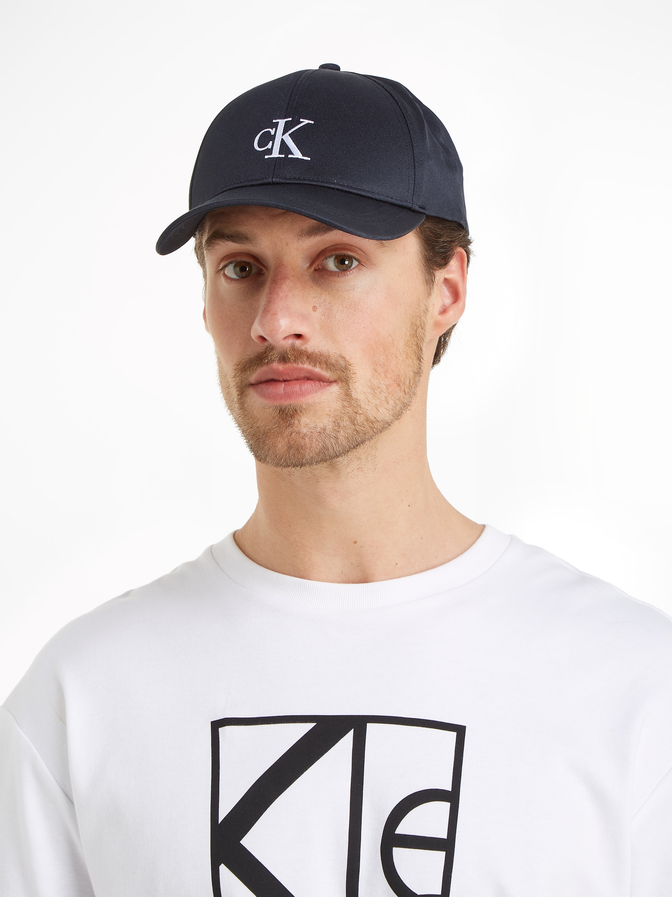 Calvin Klein Jeans Baseball Cap »MONOGRAM EMBRO CAP«, mit Logostickerei
