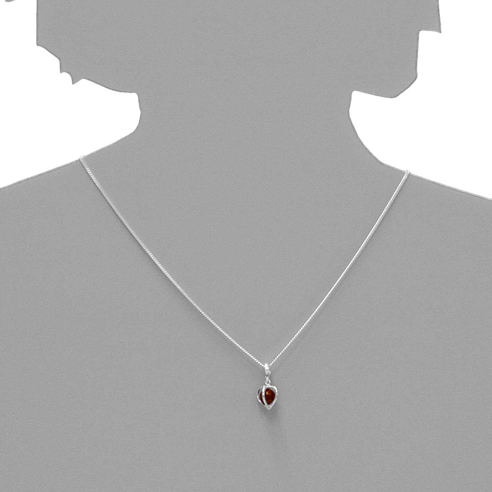 OSTSEE-SCHMUCK Kette mit Anhänger »- Finnja - Silber 925/000 - Bernstein«