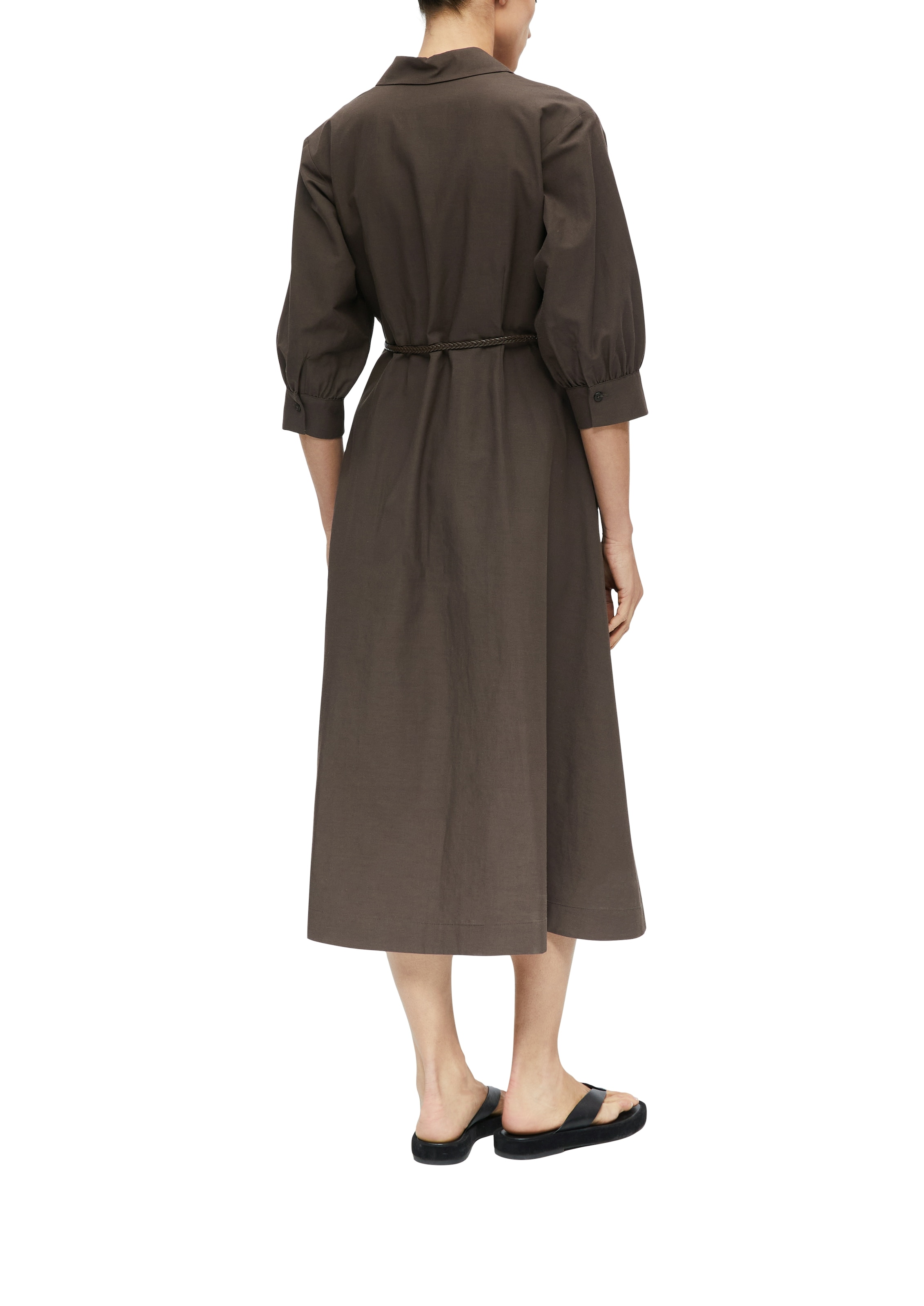 Comma Blusenkleid Ohne Taschen Habalm Sommerkleid mit dekorativem Gürtel