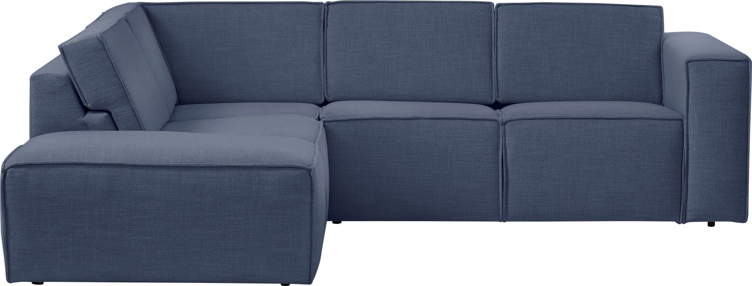 TRENDMANUFAKTUR Ecksofa »Dice mit Sitztiefenverstellung und Kaltschaumpolsterung«, hoher Sitzkomfort, aktuelle Kedernaht, L-Form