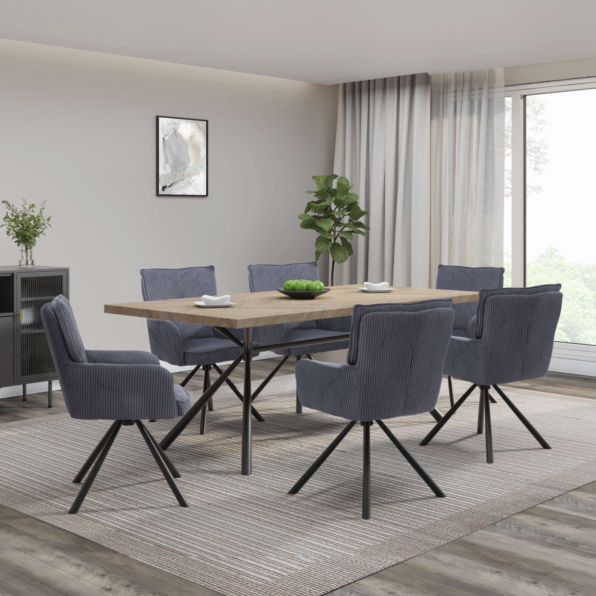 OTTO home Esszimmerstuhl »Les Choux« () 2 Stk.gepolsterte Rückenlehne, Armlehne und Sitzfläche, Sitzhöhe 48 cm