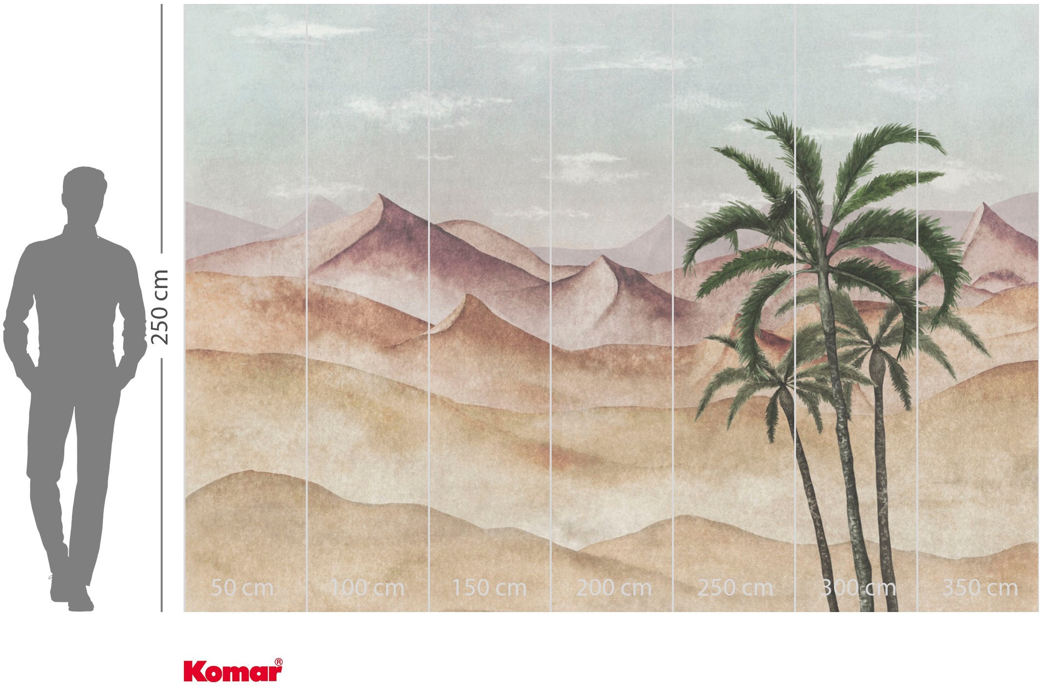 Komar Fototapete »Vlies Fototapete - Silent Sands - Größe 350 x 250 cm« Motiv | bedruckt glatt