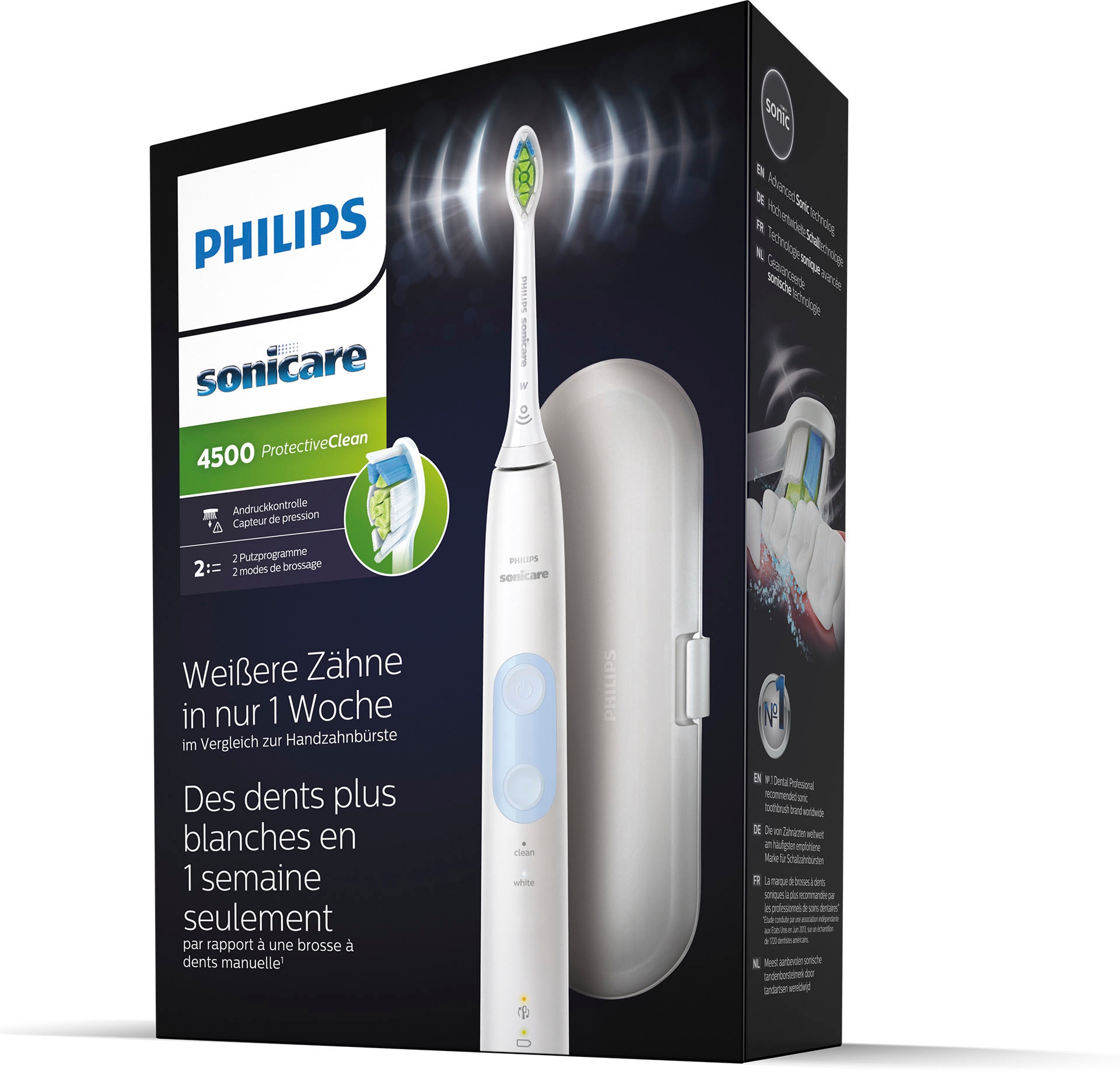 Philips Sonicare Elektrische Zahnbürste »HX6839/28«, 1 St. Aufsteckbürsten, Protective Clean 4500, mit 2 Putzprogrammen