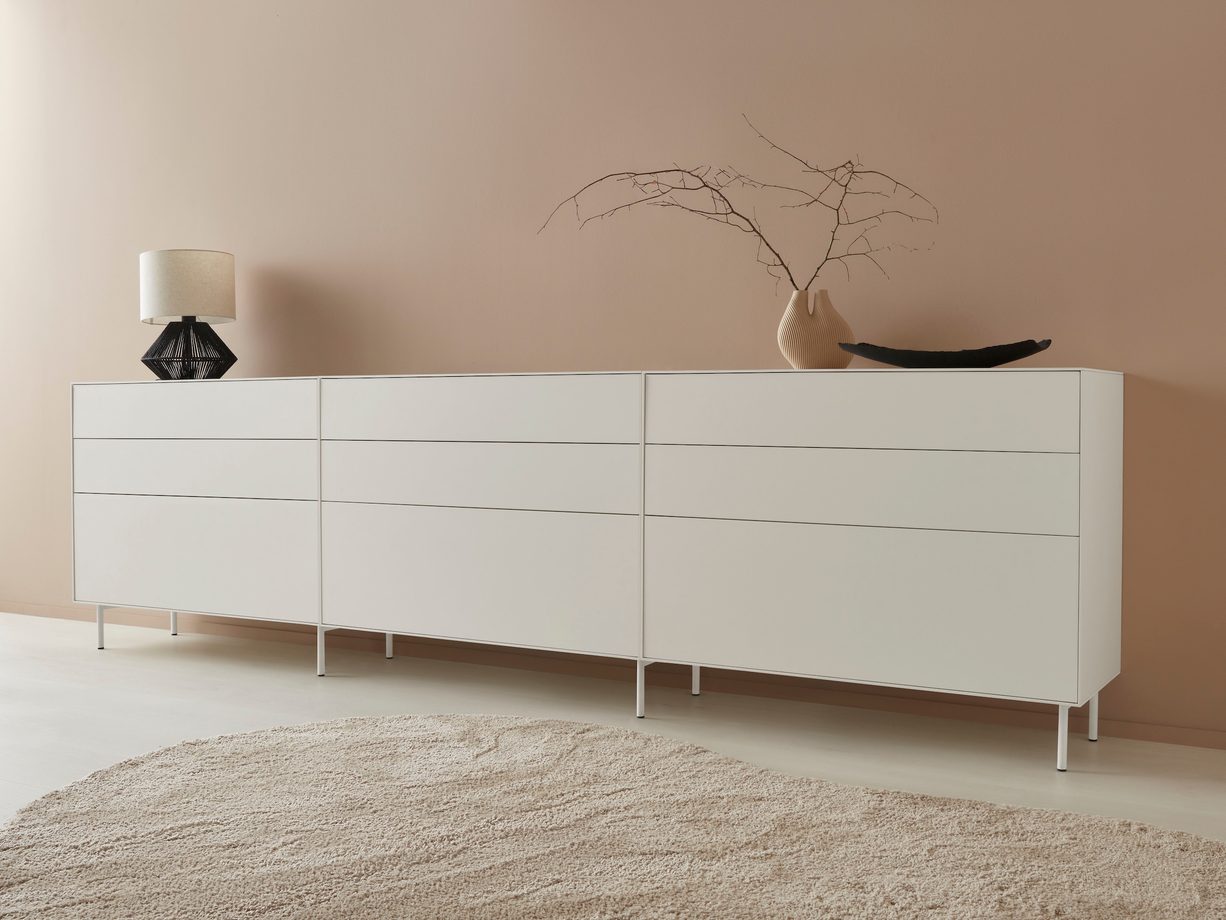 LeGer Home by Lena Gercke Sideboard »Essentials«, Breite: 112cm, MDF lackiert, Push-to-open-Funktion