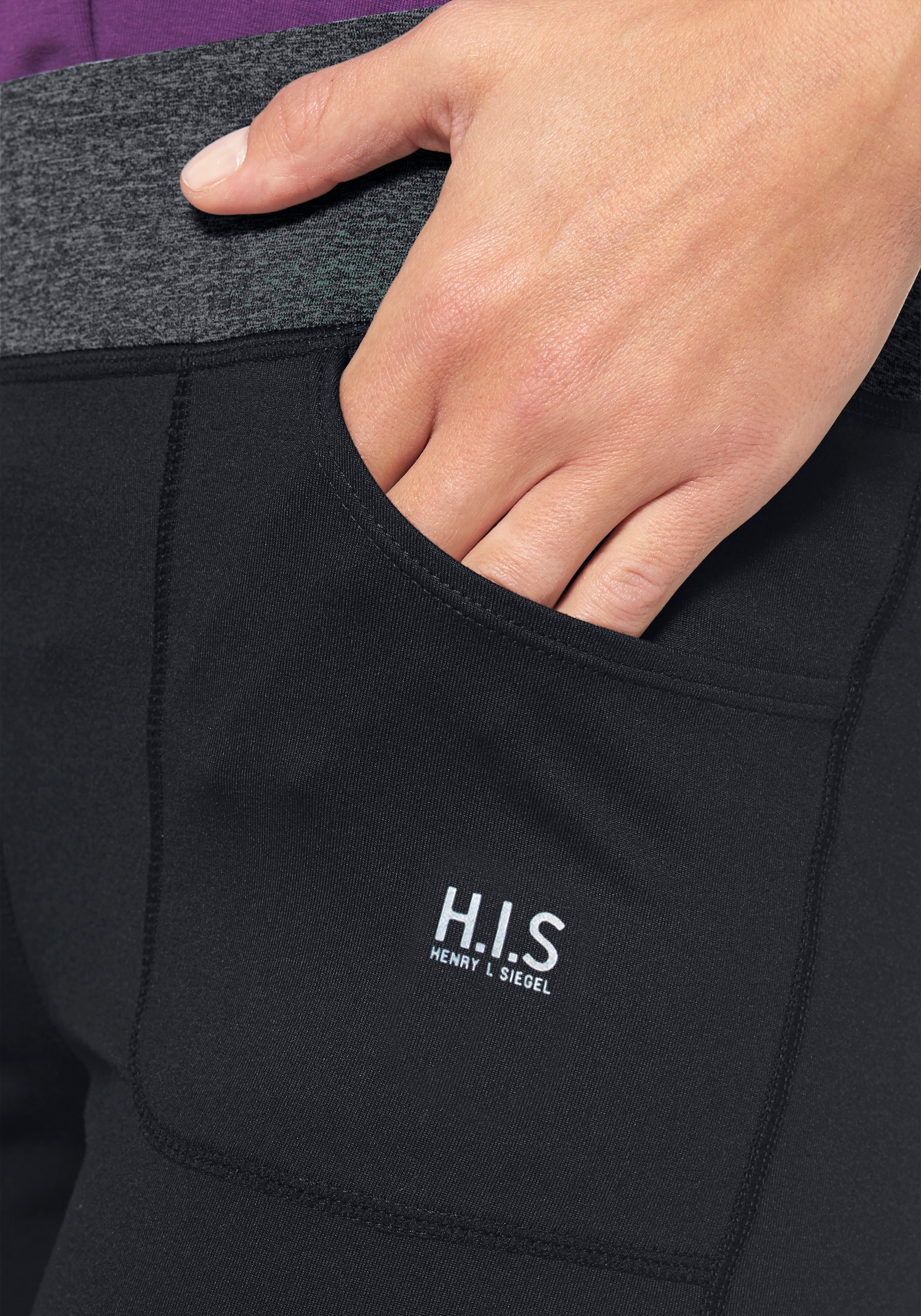 H.I.S Jazzpants »aus recyceltem Material«, Bund mit Wickeloptik