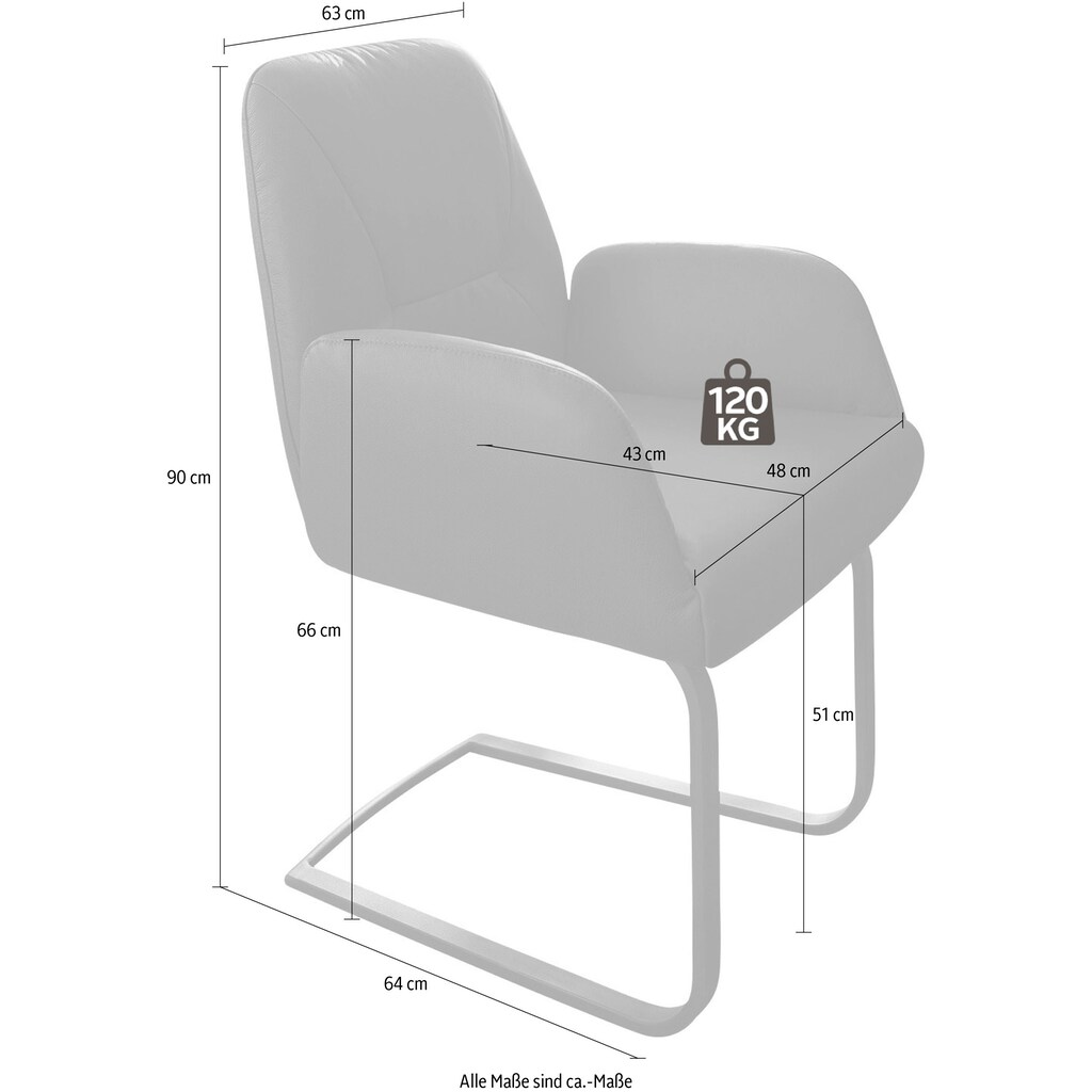 W.SCHILLIG Freischwinger »ole«, Longlife Xtra-Leder Z59