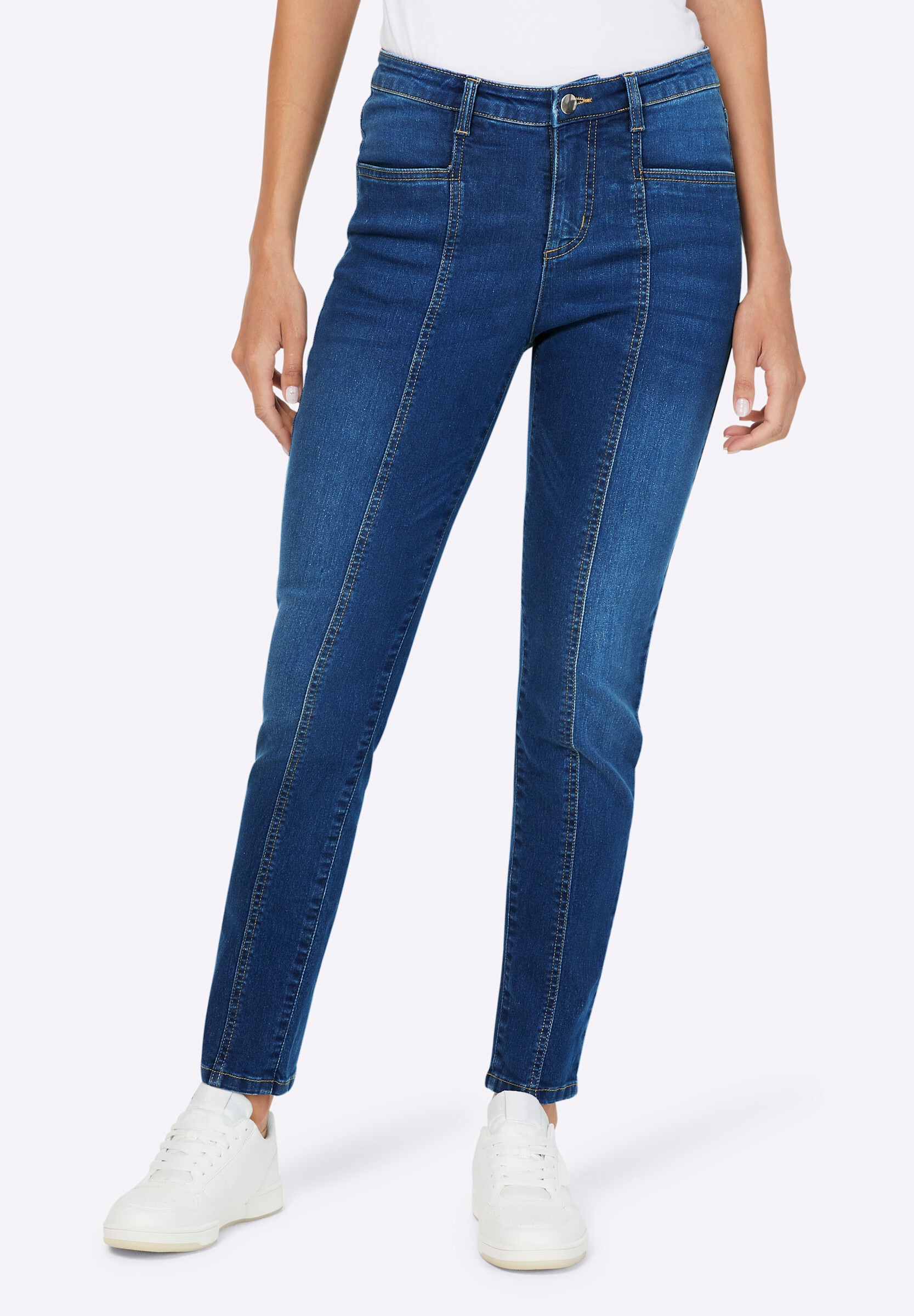 heine Bequeme Jeans »Jeans Jeans mit Teilnungsnähten«