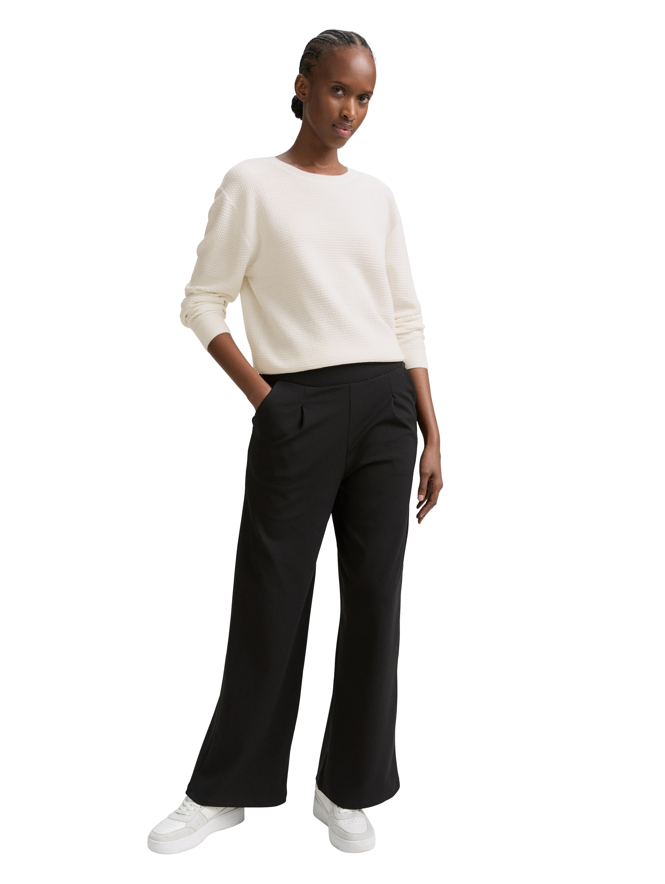 TOM TAILOR Denim Strickpullover , mit Rippbündchen
