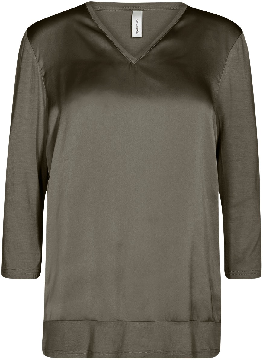 soyaconcept Shirtbluse »SC-THILDE39«, Vorderteil leicht glänzend