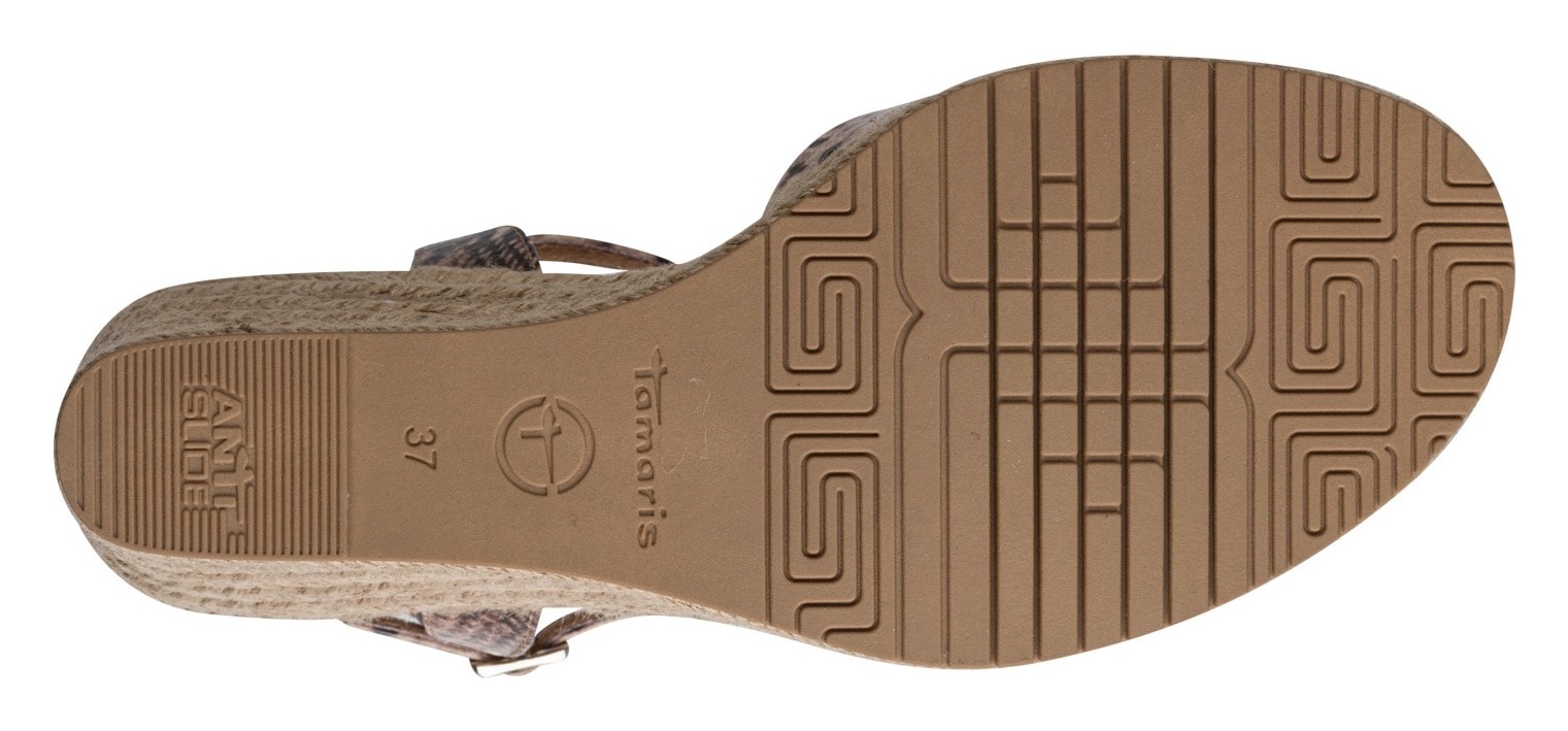 Tamaris Keilsandalette  Plateau, Sommerschuh mit modischem Juterahmen