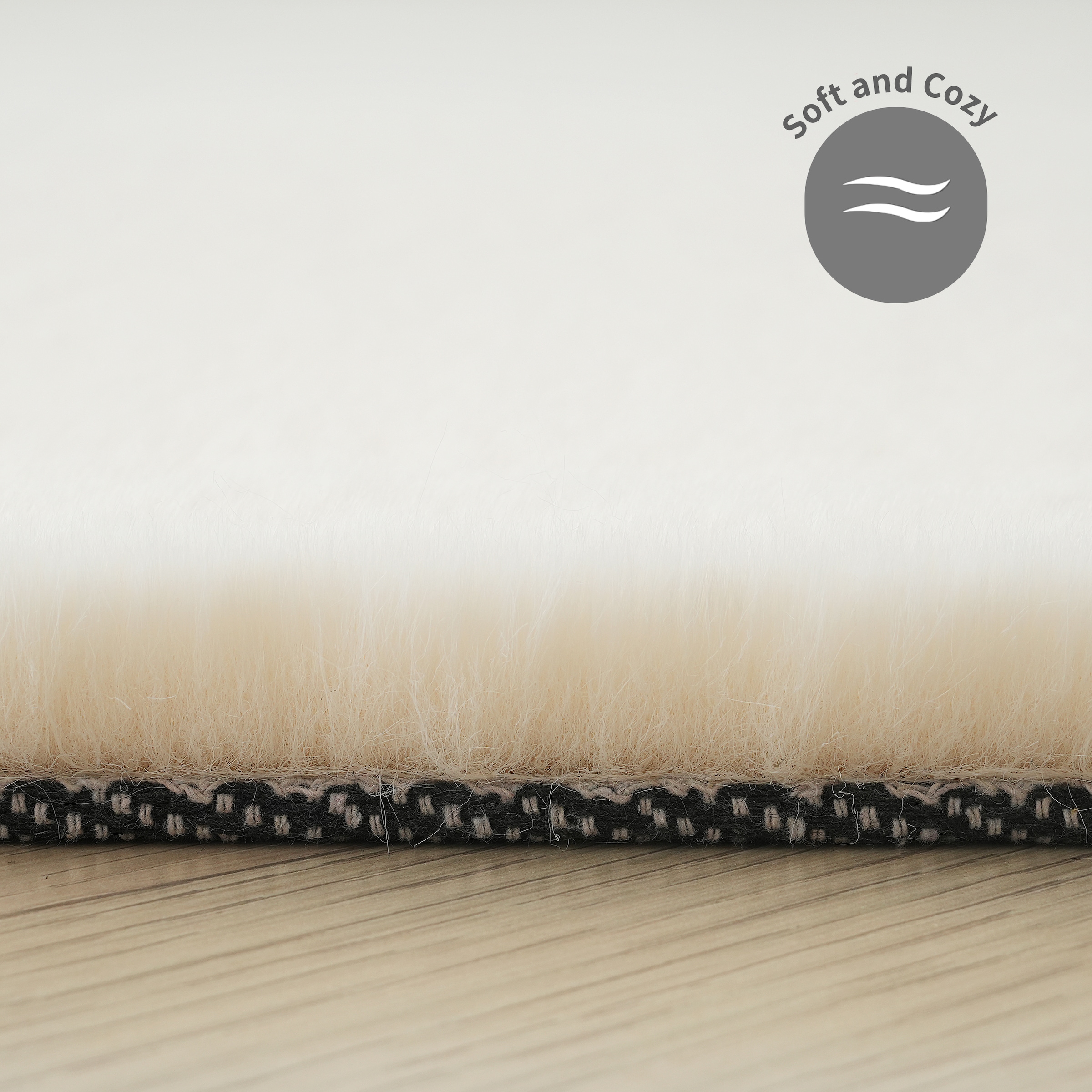 Bruno Banani Fellteppich »Rabbit 2, Kunstfell Teppich, Modern«, rechteckig, 25 mm Höhe, Kaninchenfell-Haptik, sehr weich, Wohnzimmer, Schlafzimmer, Esszimmer