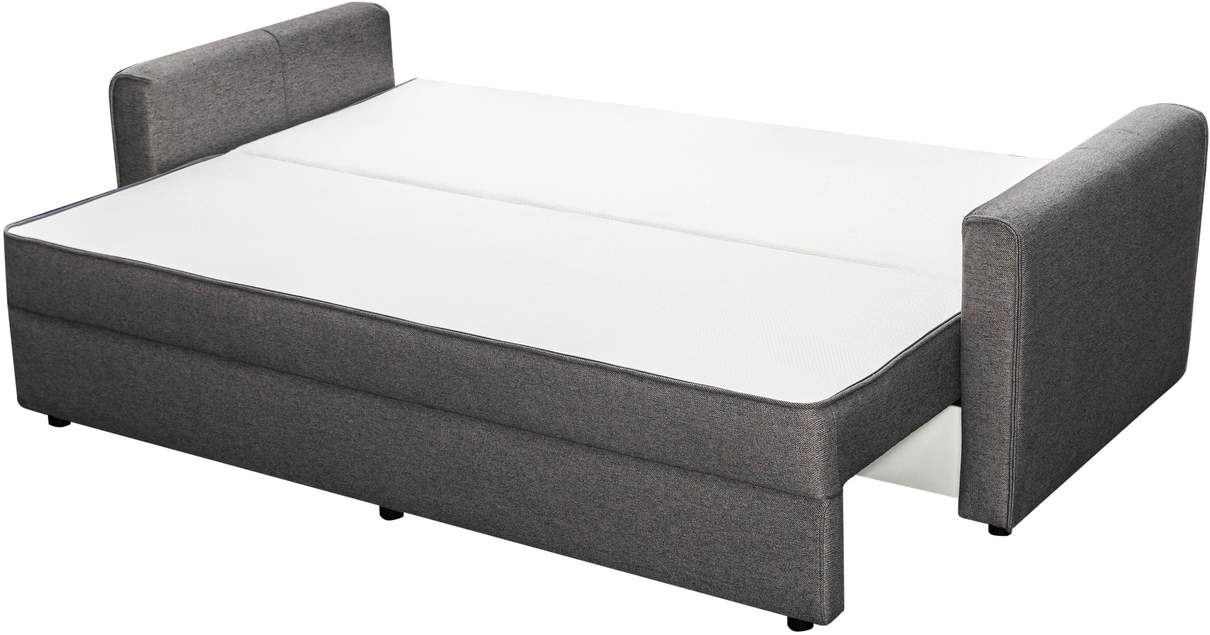 OTTO home Schlafsofa »LIVVIA 3-Sitzer (224 cm), pflegeleichter Webstoff« Bettfunktion & Bettkasten, Premium Sitzkomfort (HR-Schaum/Federkern)