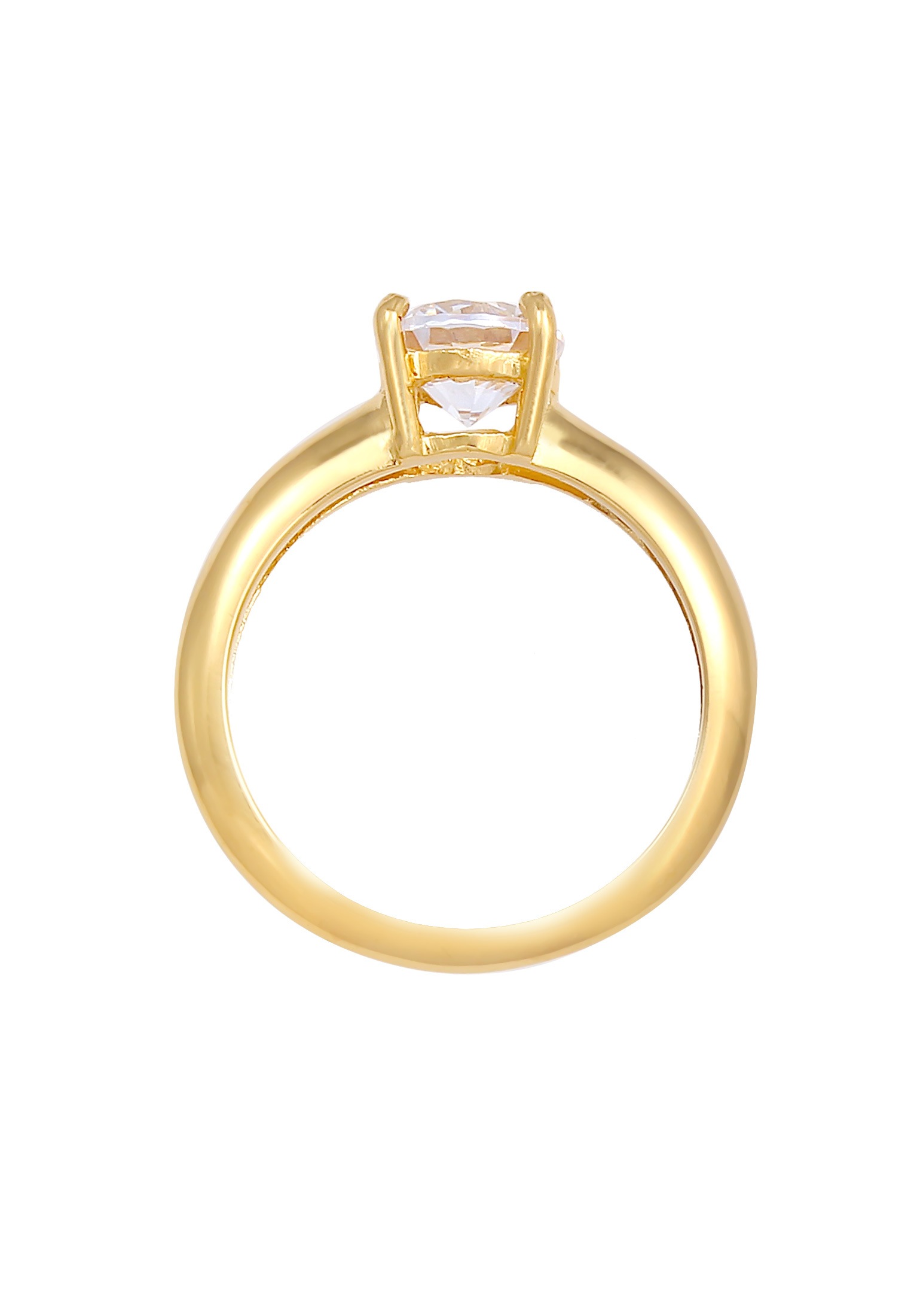 Elli Silberring »Ring Solitär Klassisch Zirkonia Verlobung 925 Silber«