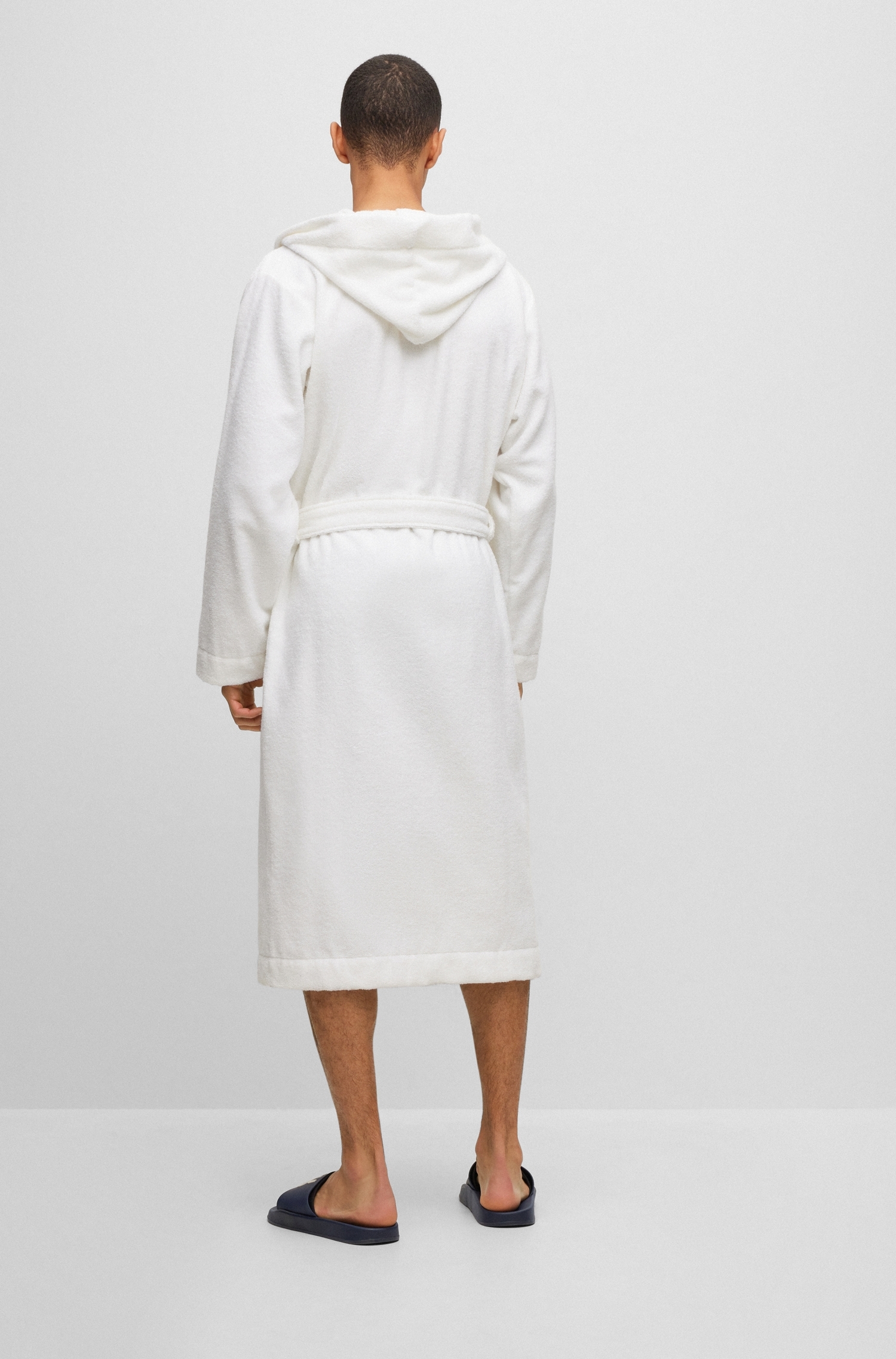 & Bademantel Gown HUGO kontrastfarbenen im OTTO-Shop Logo mit Hooded«, »Terry Kapuze