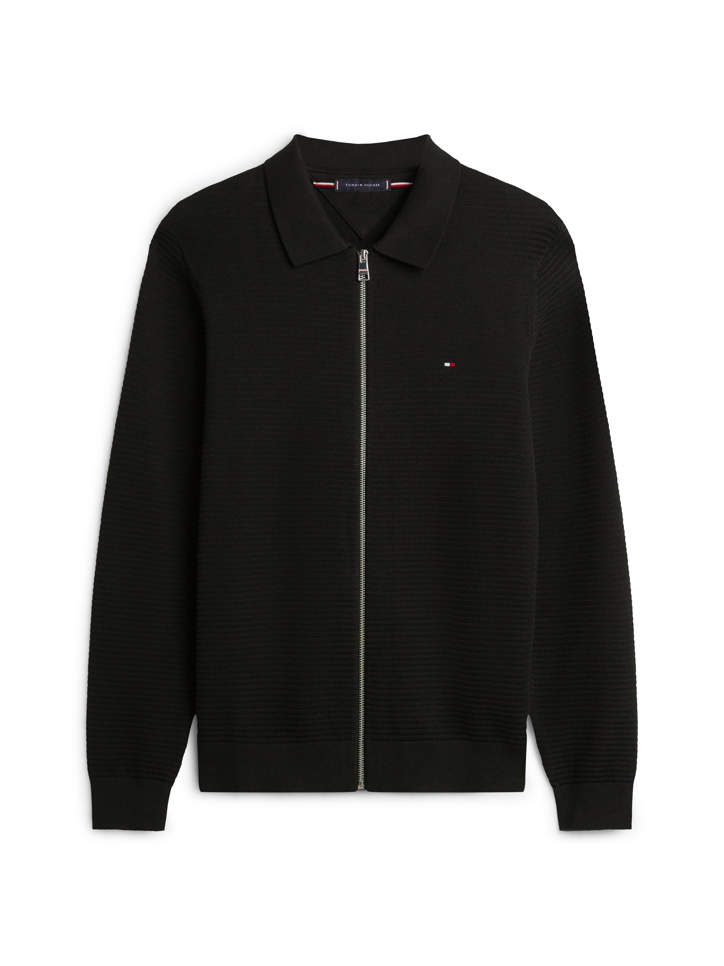 Tommy Hilfiger Cardigan »SEASONAL STRUCTURE« strukturiert, mit Polokragen, regular fit