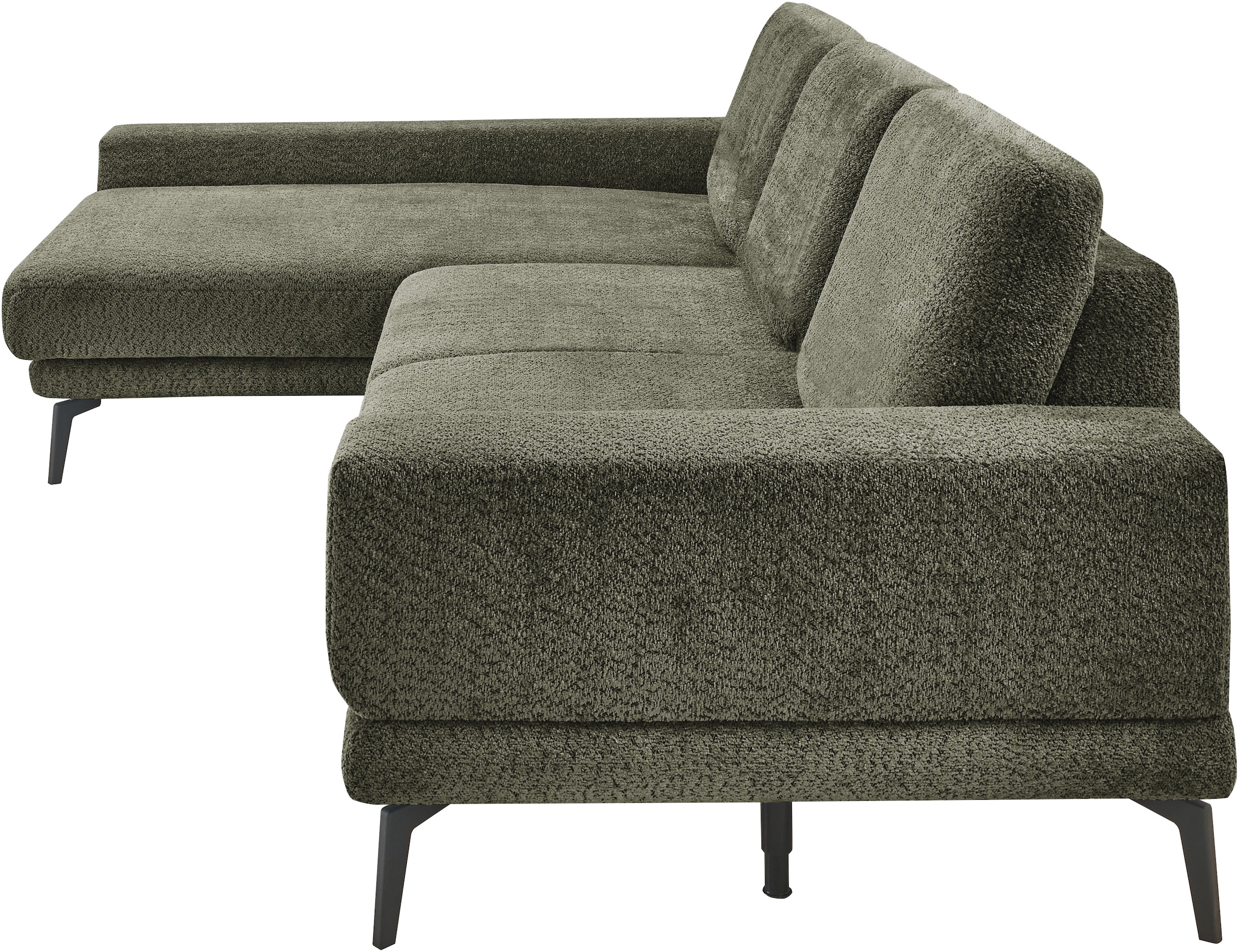 set one by Musterring Ecksofa »SO 3600«, Sitzhöhe 44 cm, Federkern, B 293 x T 180 cm, Kama olive