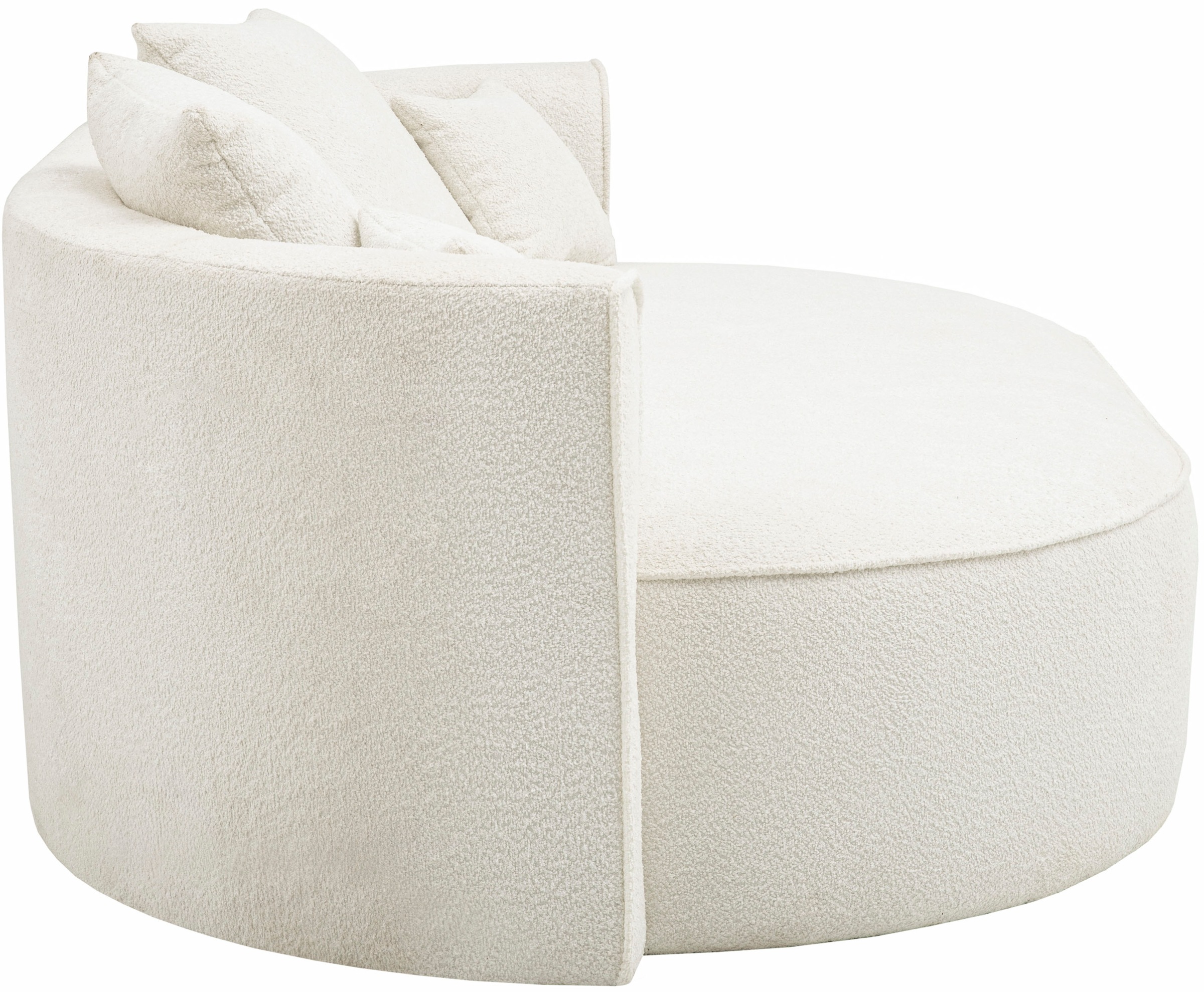 LeGer Home by Lena Gercke 2,5-Sitzer »ISALIE, rundes Loungesofa, mit Kissen, perfekt gepolstert«, moderne Stoffe, mit 4 Zierkissen, extra große Sitzfläche