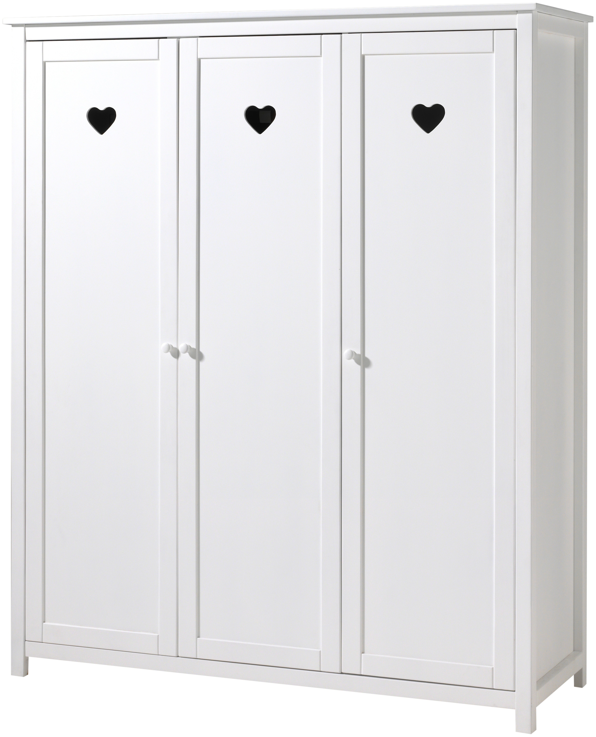 Vipack Babyzimmer-Komplettset »Amori 4-tlg. mit Herz-Ornamenten, MDF/Massiv weiß lackiert«, (4 tlg.)