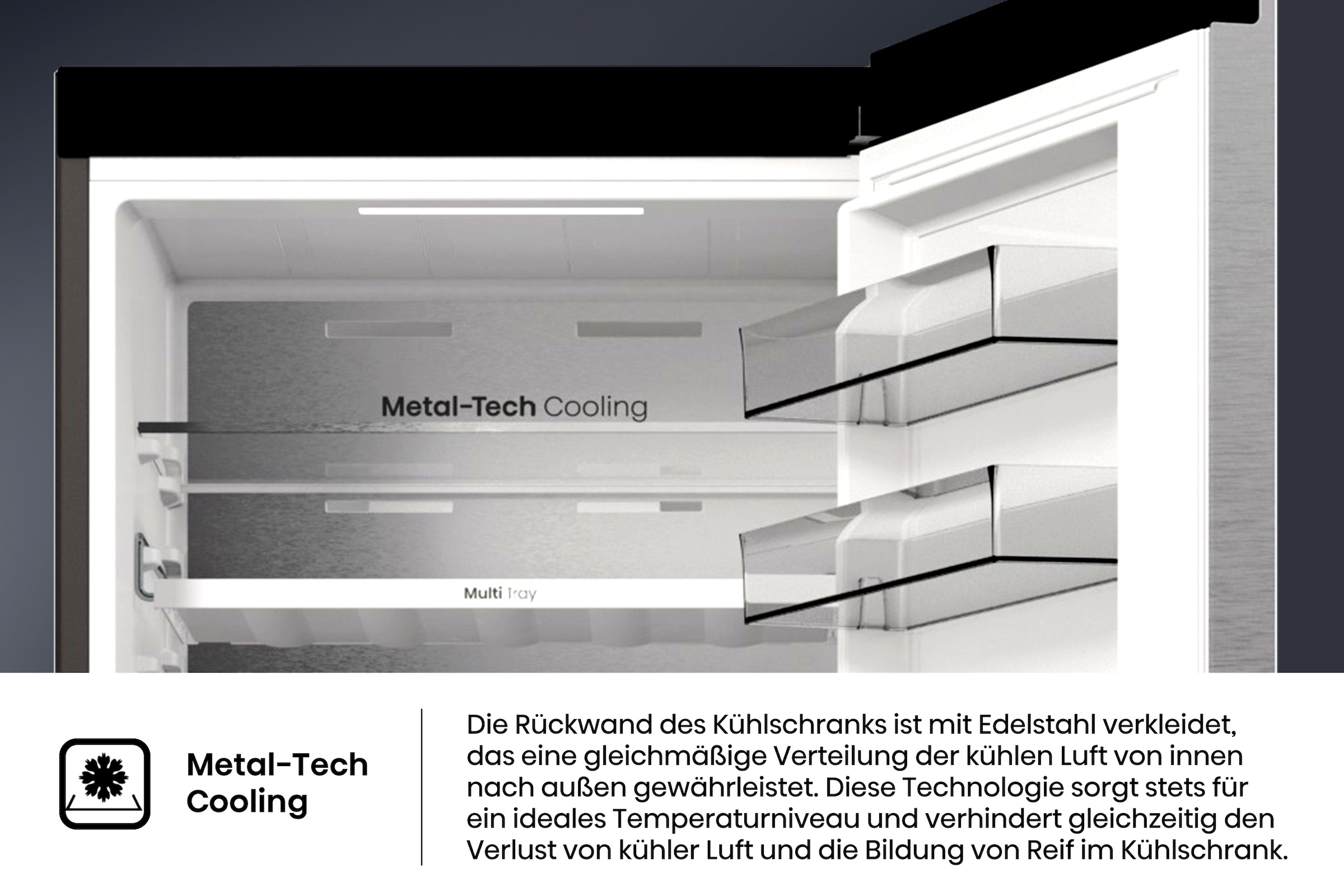 Hisense Kühl-/Gefrierkombination »RB5P410SACC« 203 cm hoch 59,5 cm breit BigVolume - 413 Liter Volumen