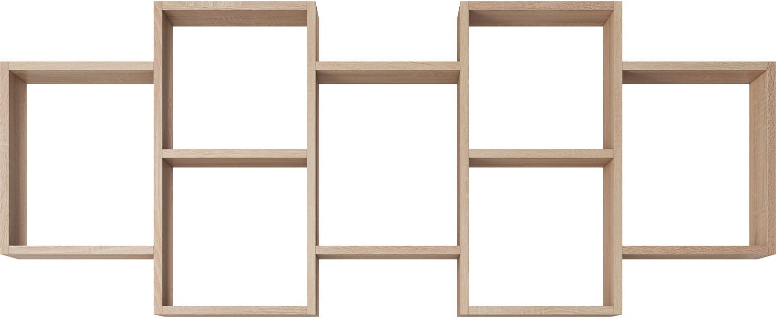 INOSIGN Wandboard »Wandregal Trio«, (1 St.), Stell- oder Hängeregal, 10 offene Fächer, flexibel montierbar