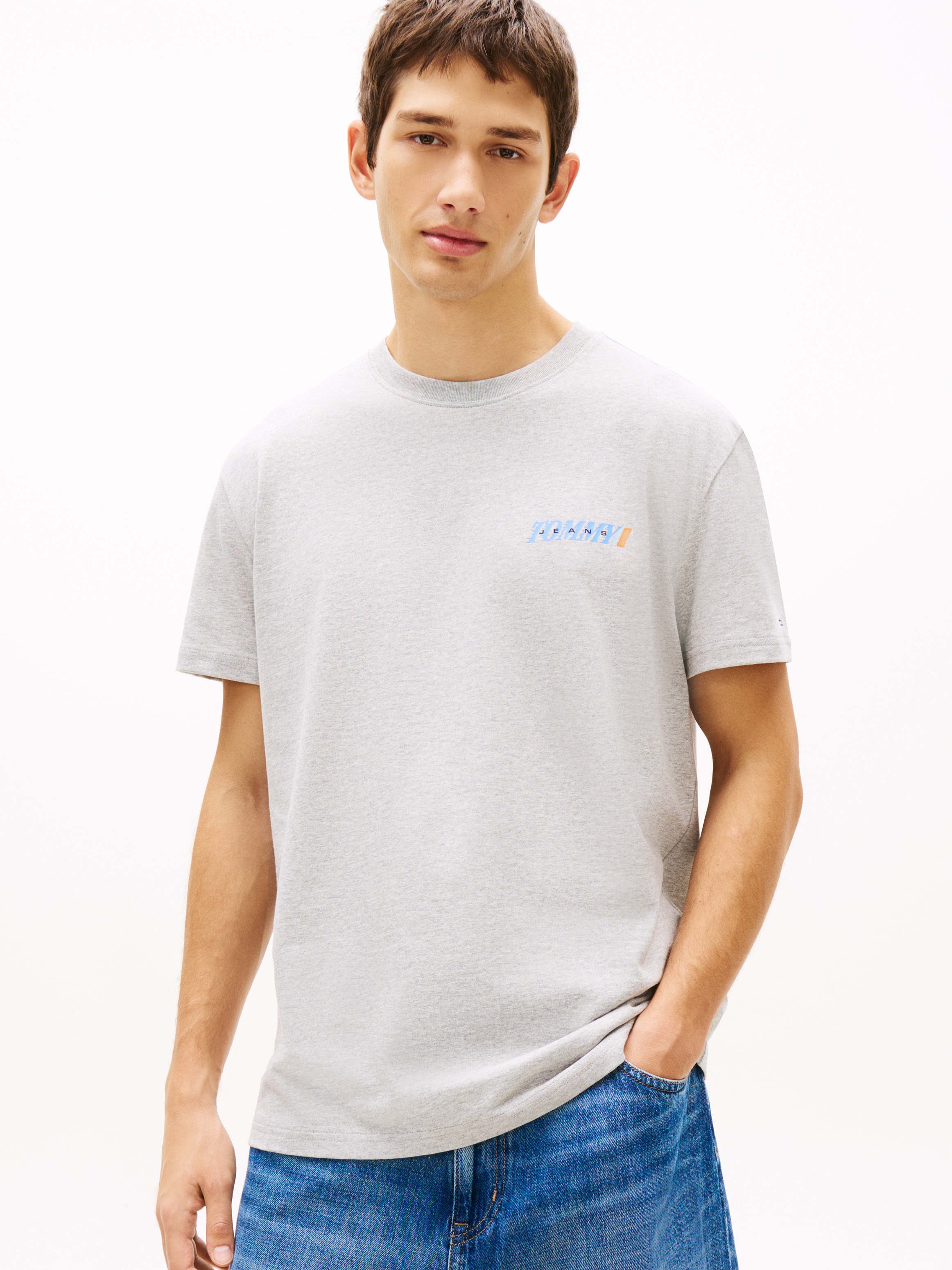 Tommy Jeans T-Shirt »REGULAR VINTAGE LA BACK« in regulärer Passform mit Markenprint