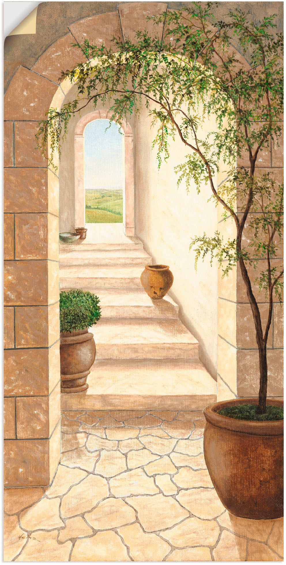 Artland Wandbild »Toskanischer Durchgang«, Fenster Alubild, & in versch. Poster bei als (1 Leinwandbild, Wandaufkleber Größen St.), Türen, oder OTTO