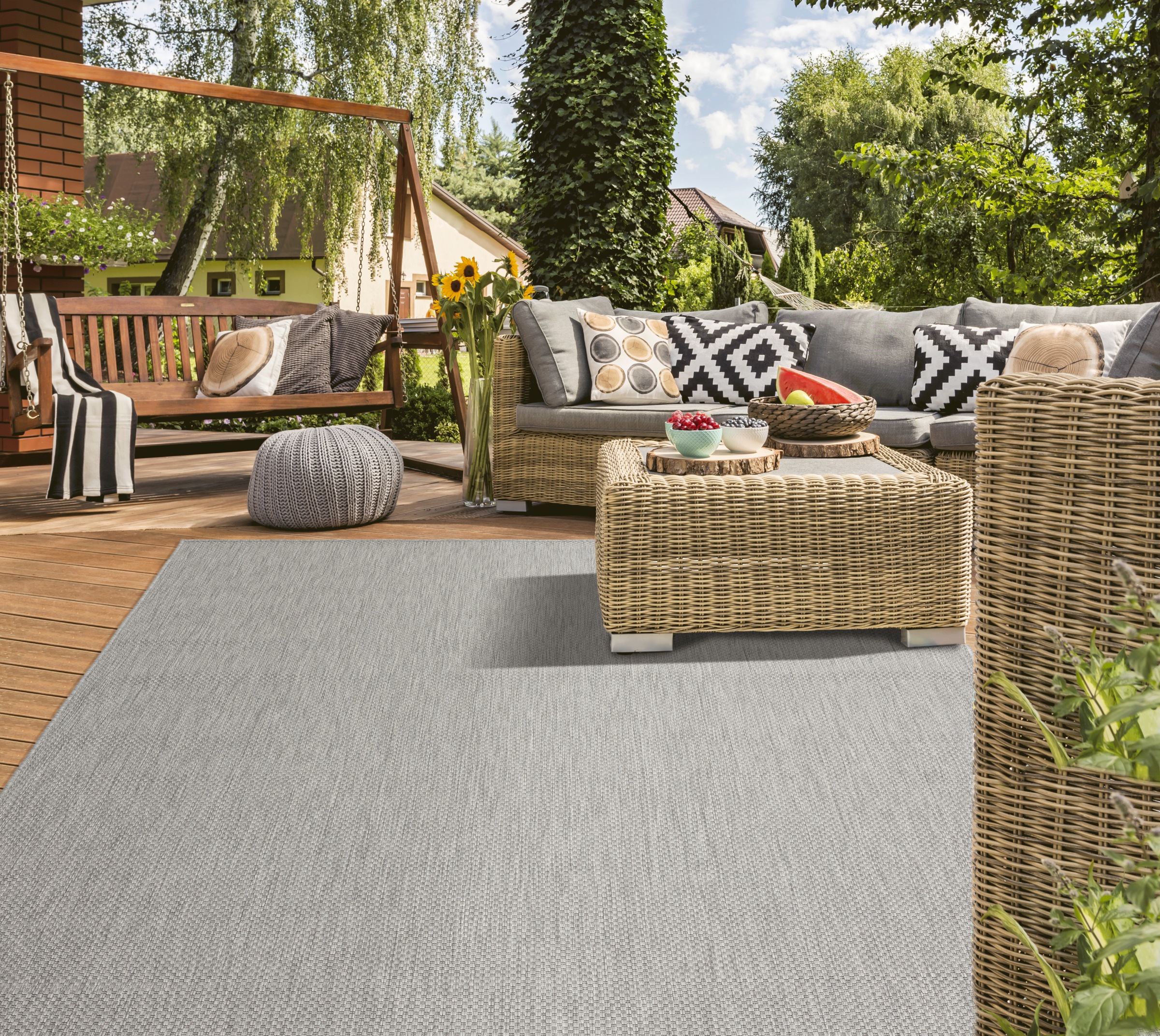 the carpet Teppich »Mistra« rechteckig 1 mm Höhe moderner robuster In und Outdoor Teppich