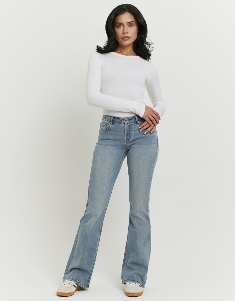 Tally Weijl Bootcut-Jeans »SPADESASSY2« Baumwollmischung, Low Waist