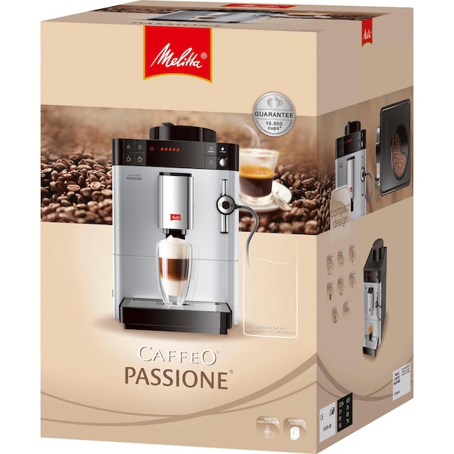 Melitta Kaffeevollautomat »Passione® One Touch F53/1-101, silber«, Tassengenau  frisch gemahlen, Service-Taste für Entkalkung & Reinigung jetzt im OTTO  Online Shop