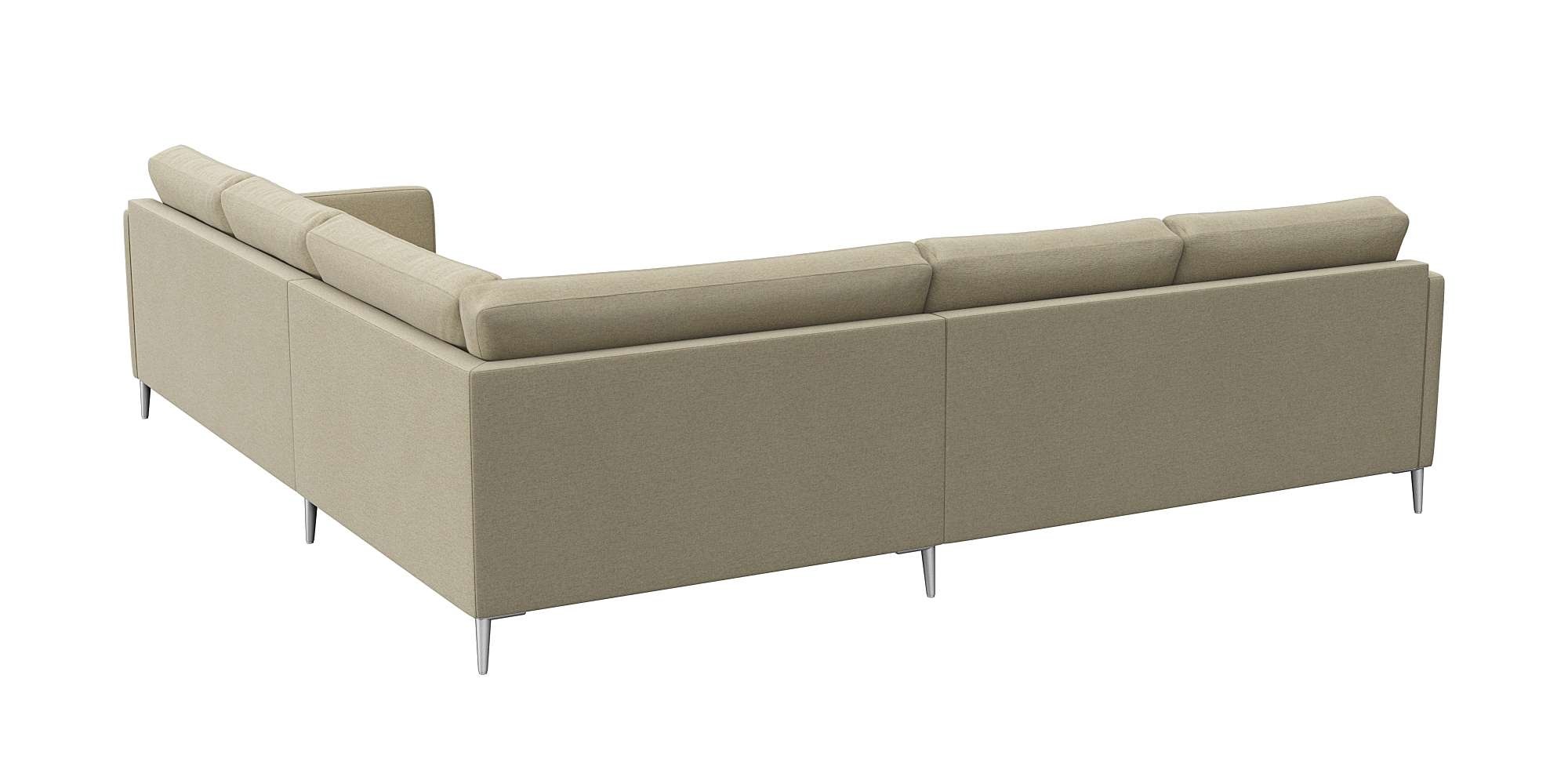 FLEXLUX Ecksofa »Fiore, gleichschenklig, bequem durch hochwertigem Sitzaufbau« schmale Armlehnen, super Sitzkomfort durch Kaltschaum, Füße Alu