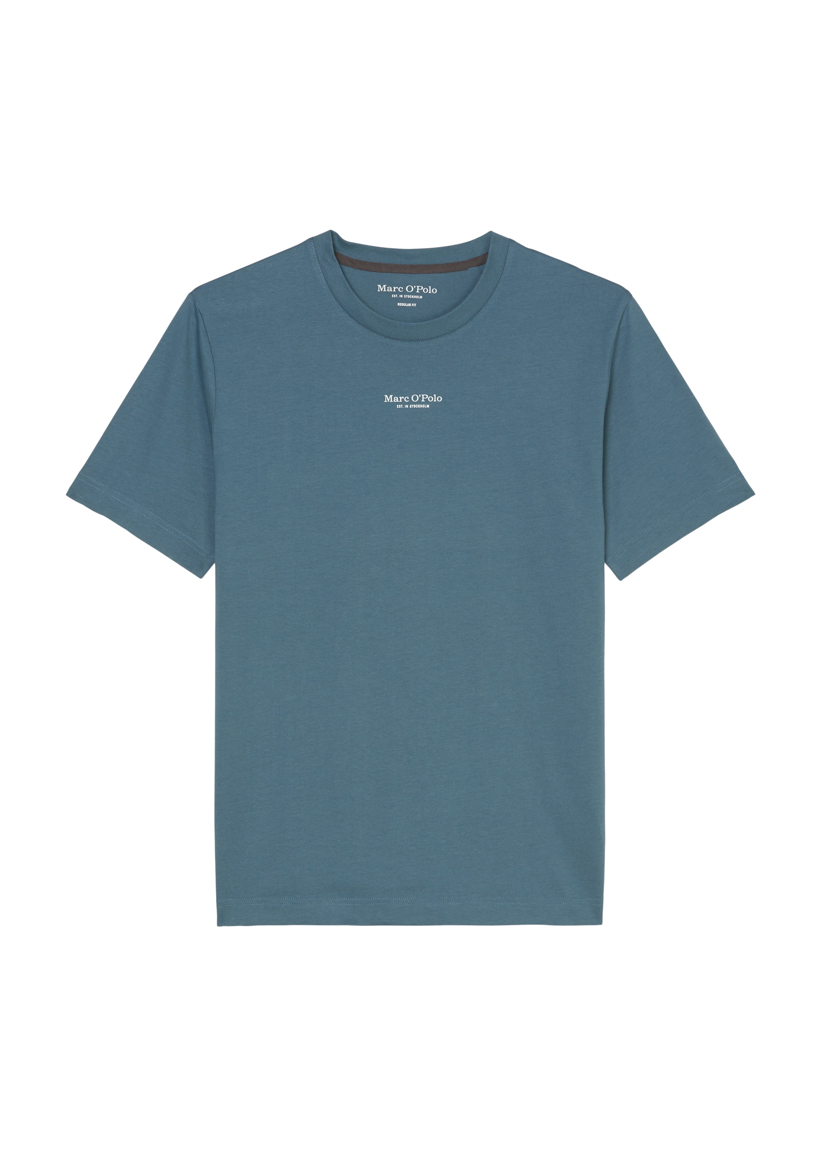 Marc O'Polo T-Shirt, ein kleines, dezentes Logo in Kontrastfarbe ziert die Brust