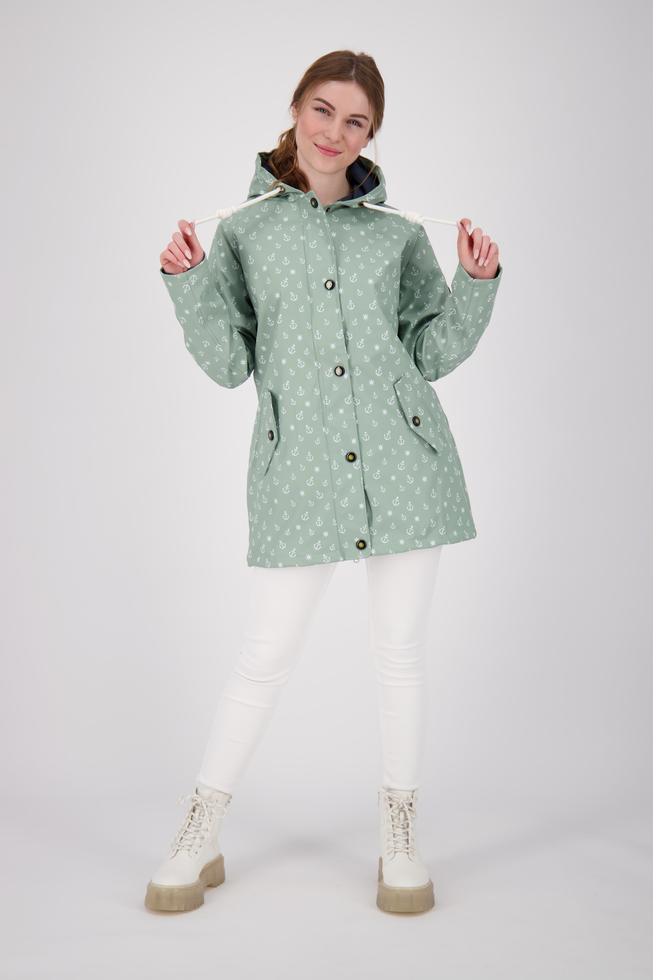 DEPROC Active Regenjacke »Friesennerz HALIFAX ANCHOR WOMEN«, auch in Großen Größen erhältlich