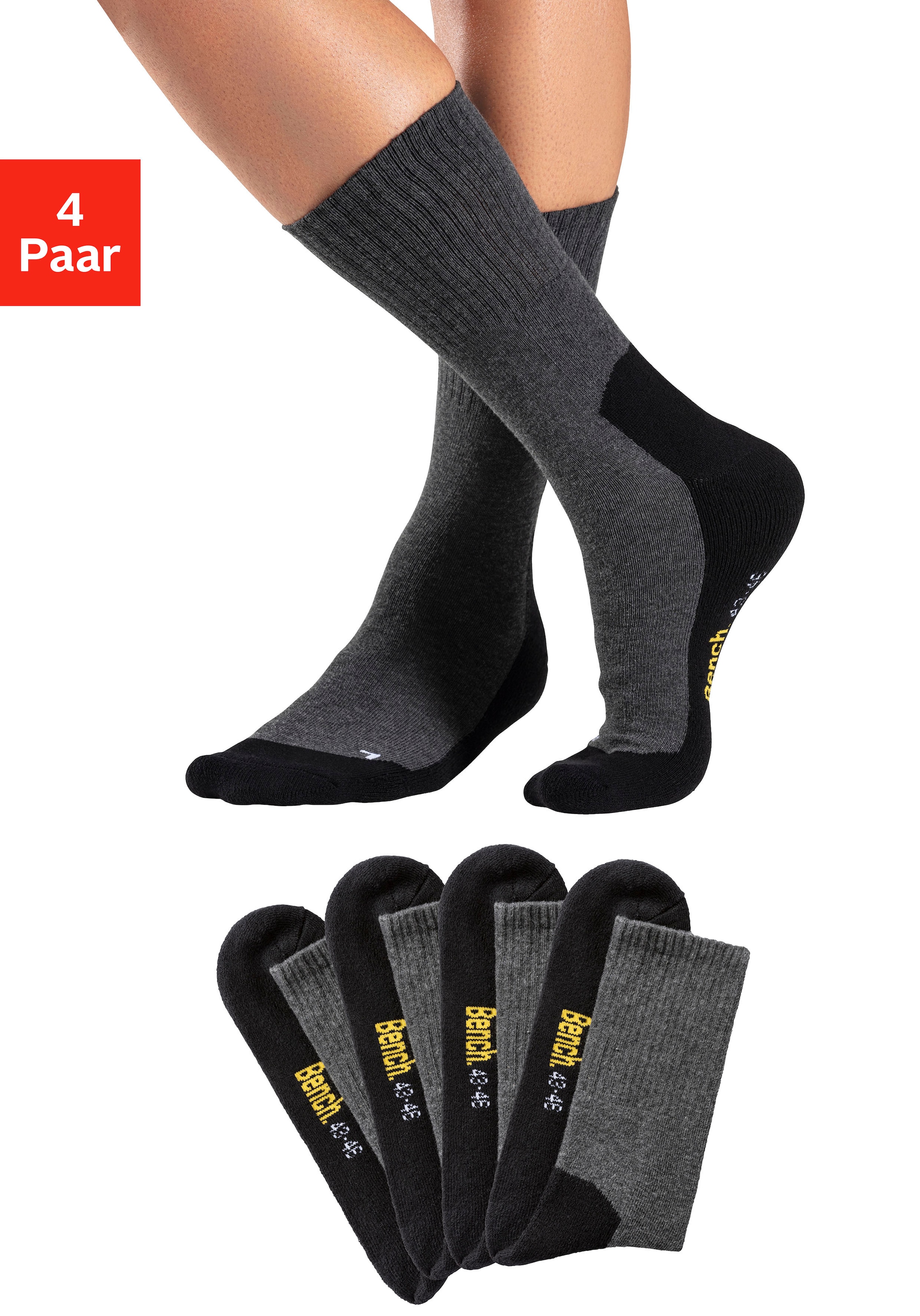 Bench. Tennissocken, (Packung, 4 Paar), mit Fußfrottee