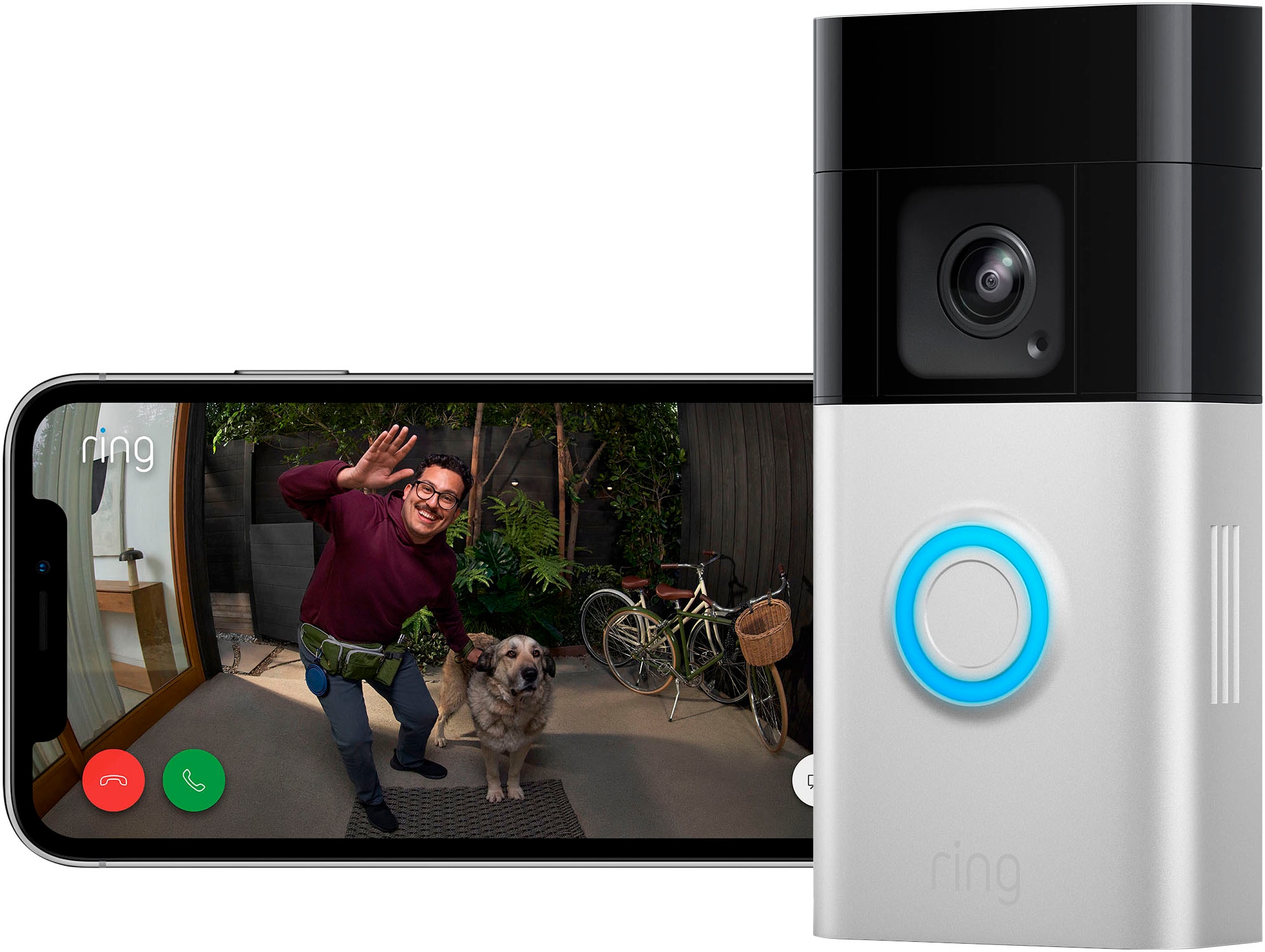 Ring Video-Türsprechanlage »Battery Doorbell Pro - EU«, Außenbereich