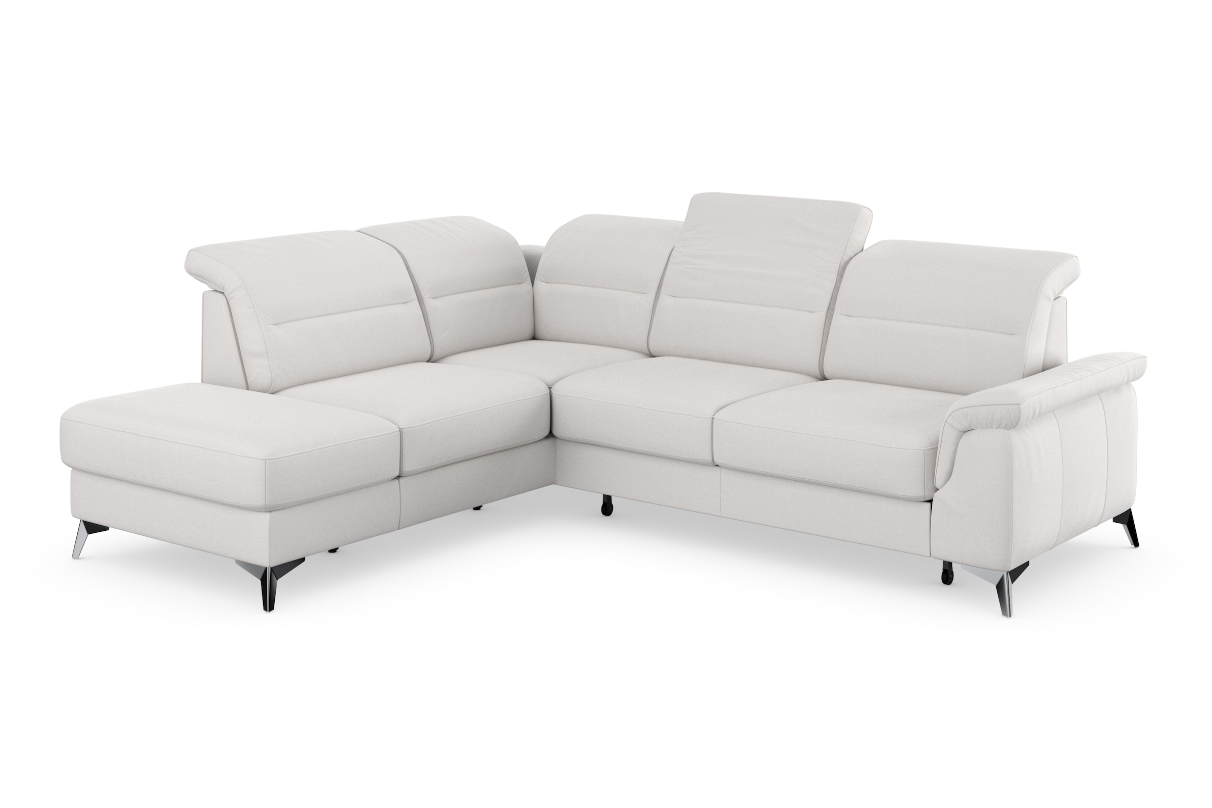 sit&more Ecksofa »Sinatra L-Form«, mit Ottomane, optional mit Kopfteilverstellung und Armteilfunktion
