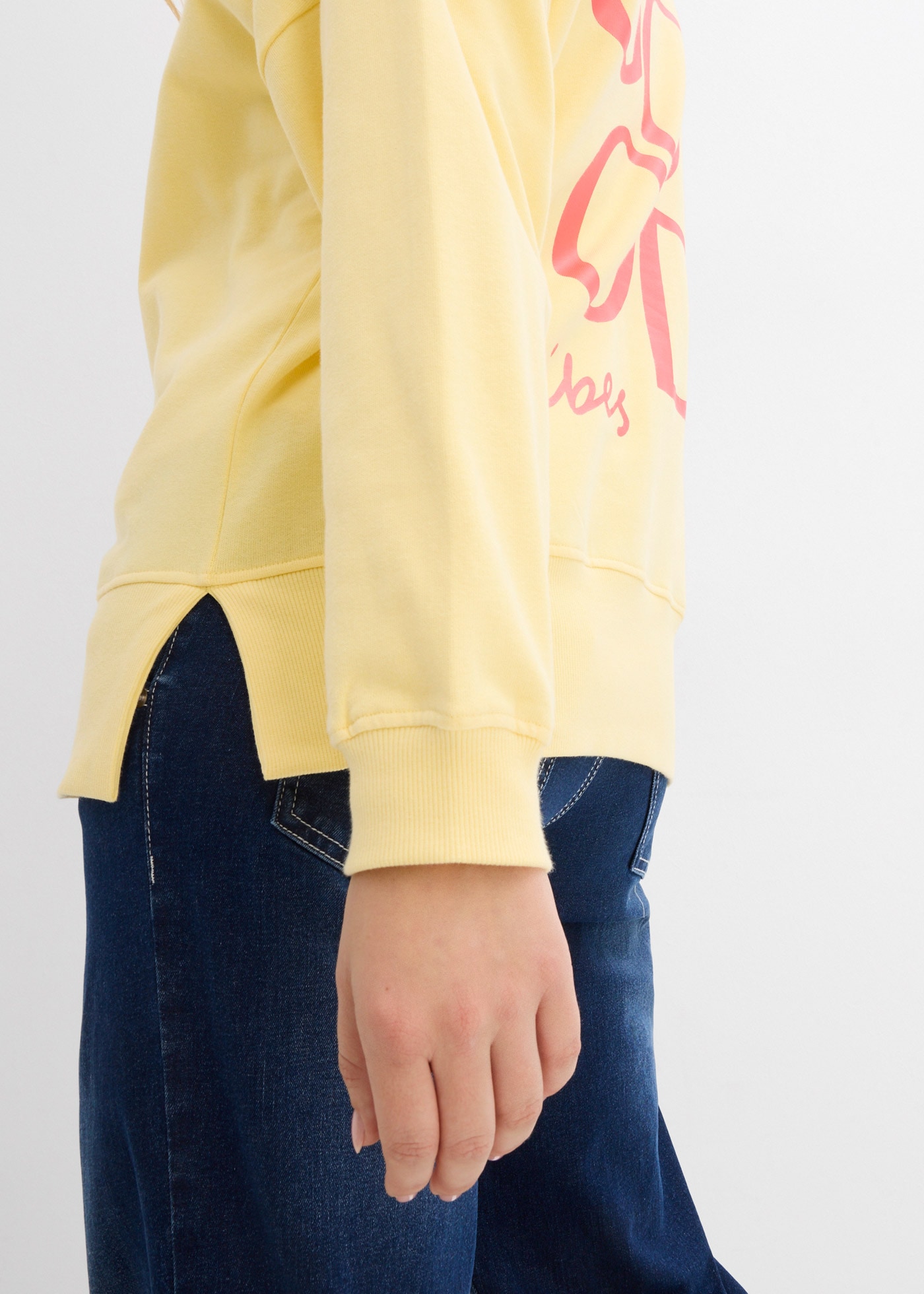 bonprix Sweatshirt , lässiger Schnitt, überschnittene Schulter, Oversize-Passform
