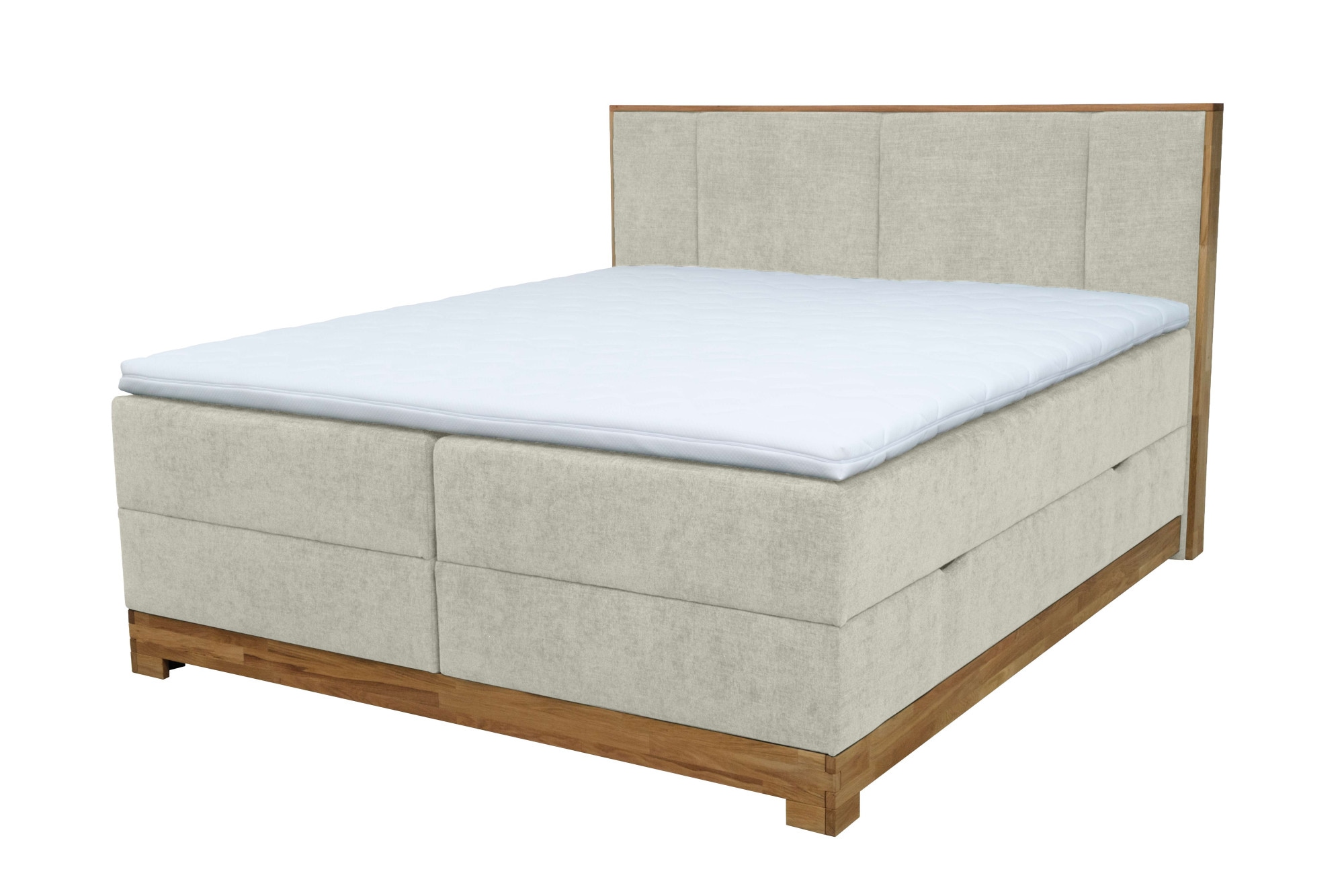 OTTO home Boxbett »Fennor, Doppelbett, Polsterbett, Federkernbett, Komforbett, 160/180 cm« Boxbett: 5-Z-Taschenfederkern im Unterbau, Härtegrad 3, inkl. Topper