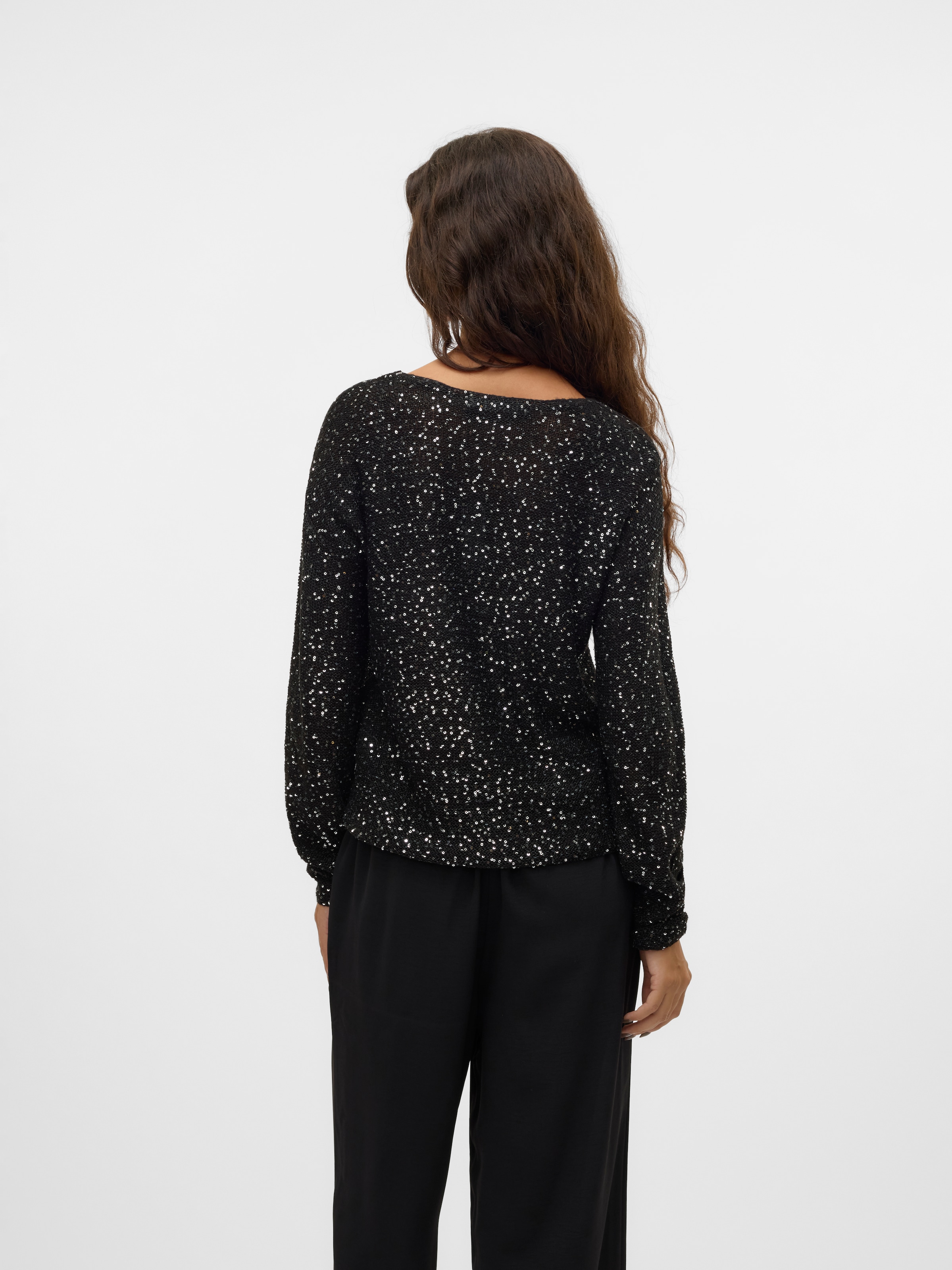 Vero Moda Strickpullover »VMLEILANI NEW LS V-NECK PULLOVER REP«